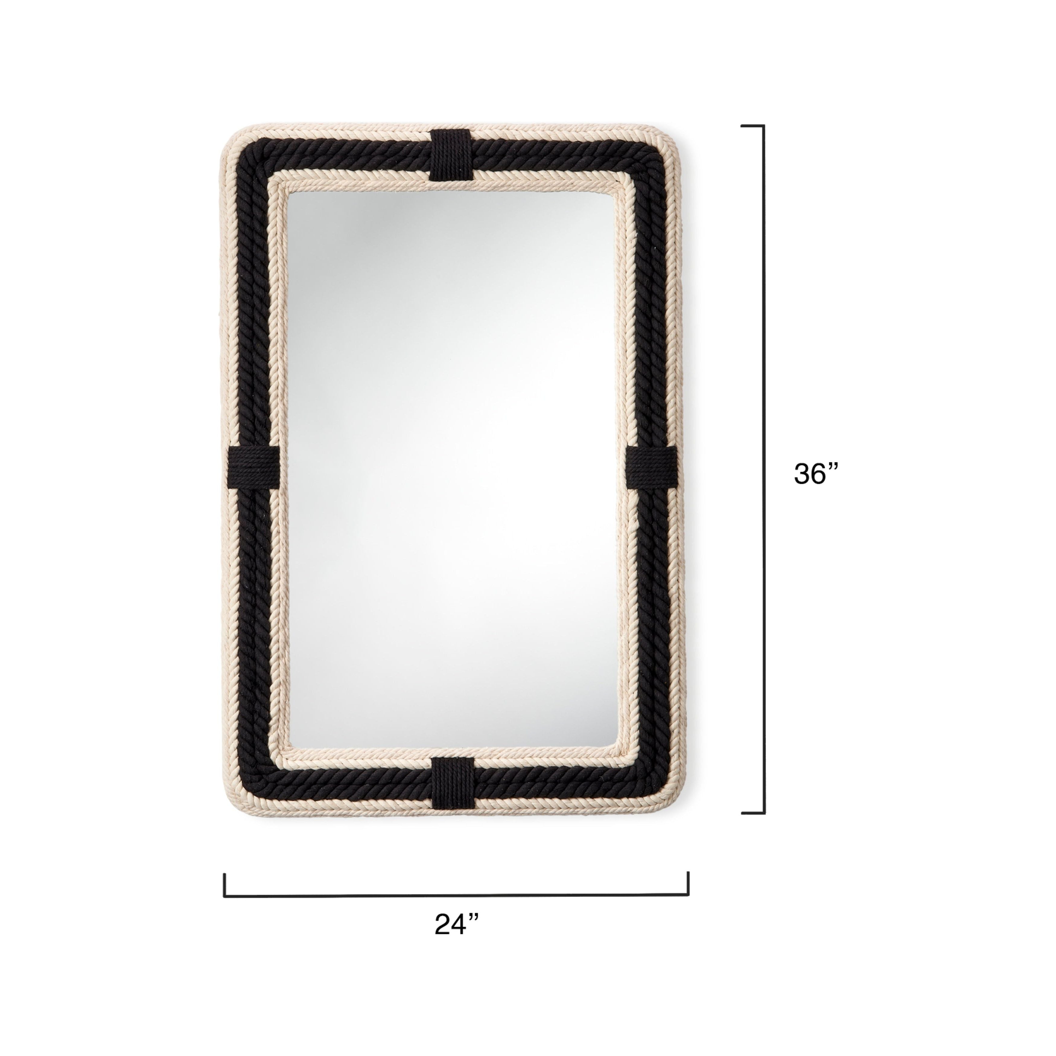 Contrast Jute Rectangle Mirror by Jamie Young