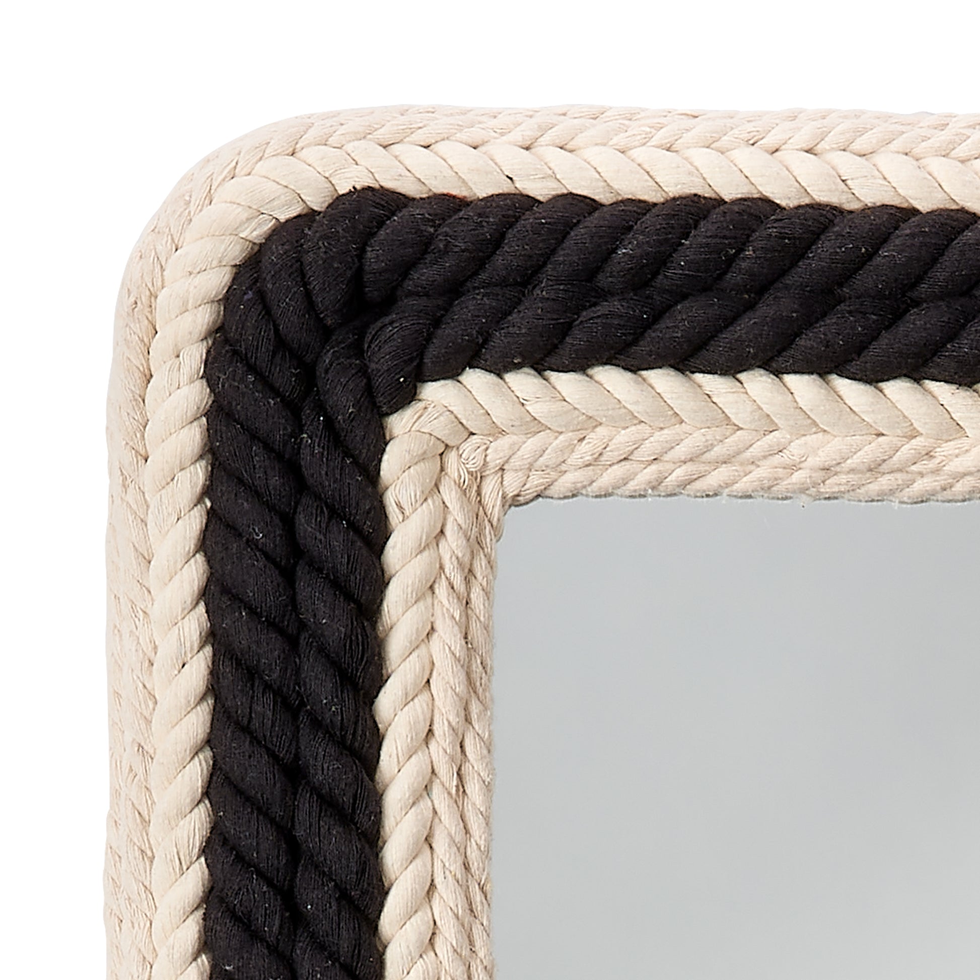 Contrast Jute Rectangle Mirror by Jamie Young