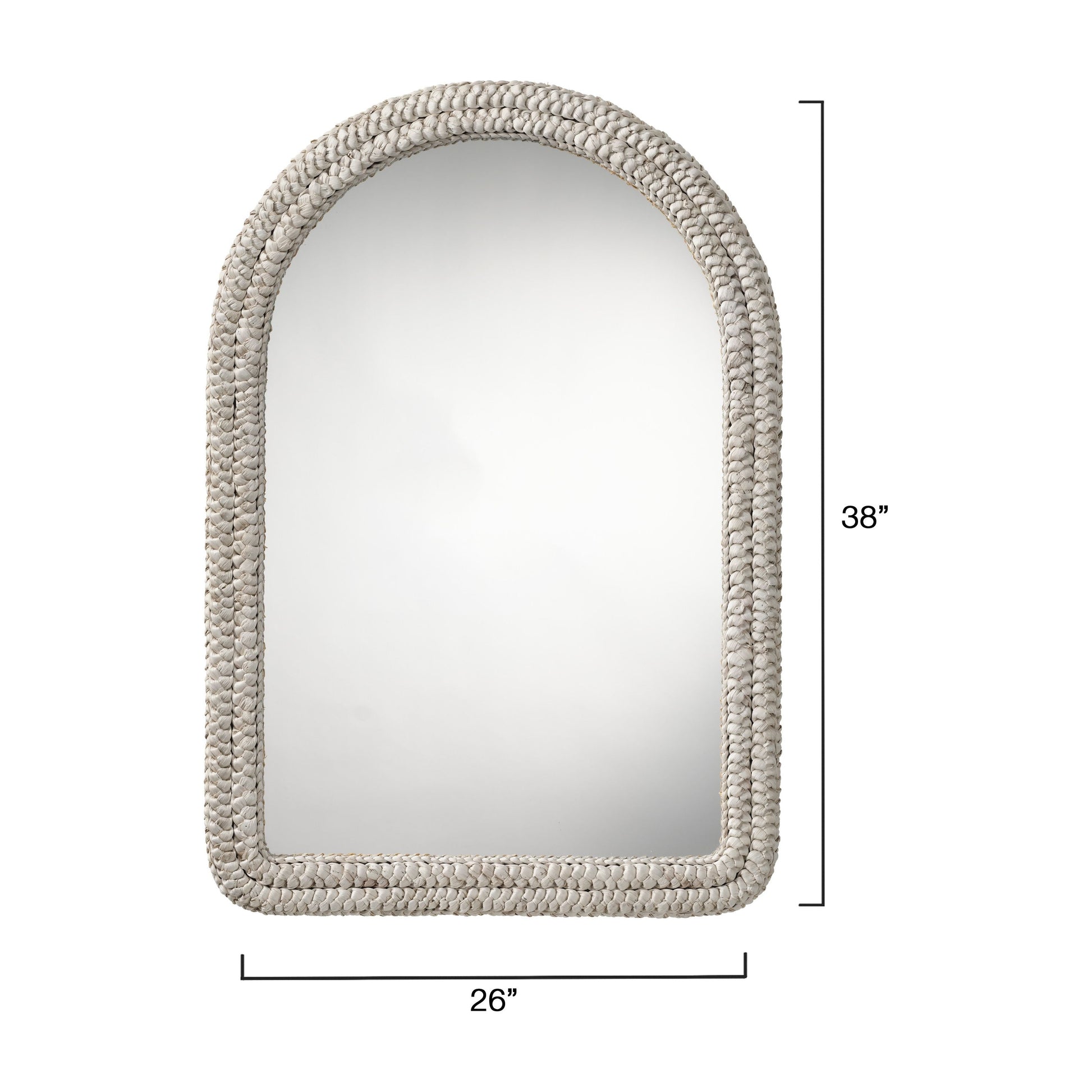 Grain Woven Corngrass Arch Wall Mirror by Jamie Young
