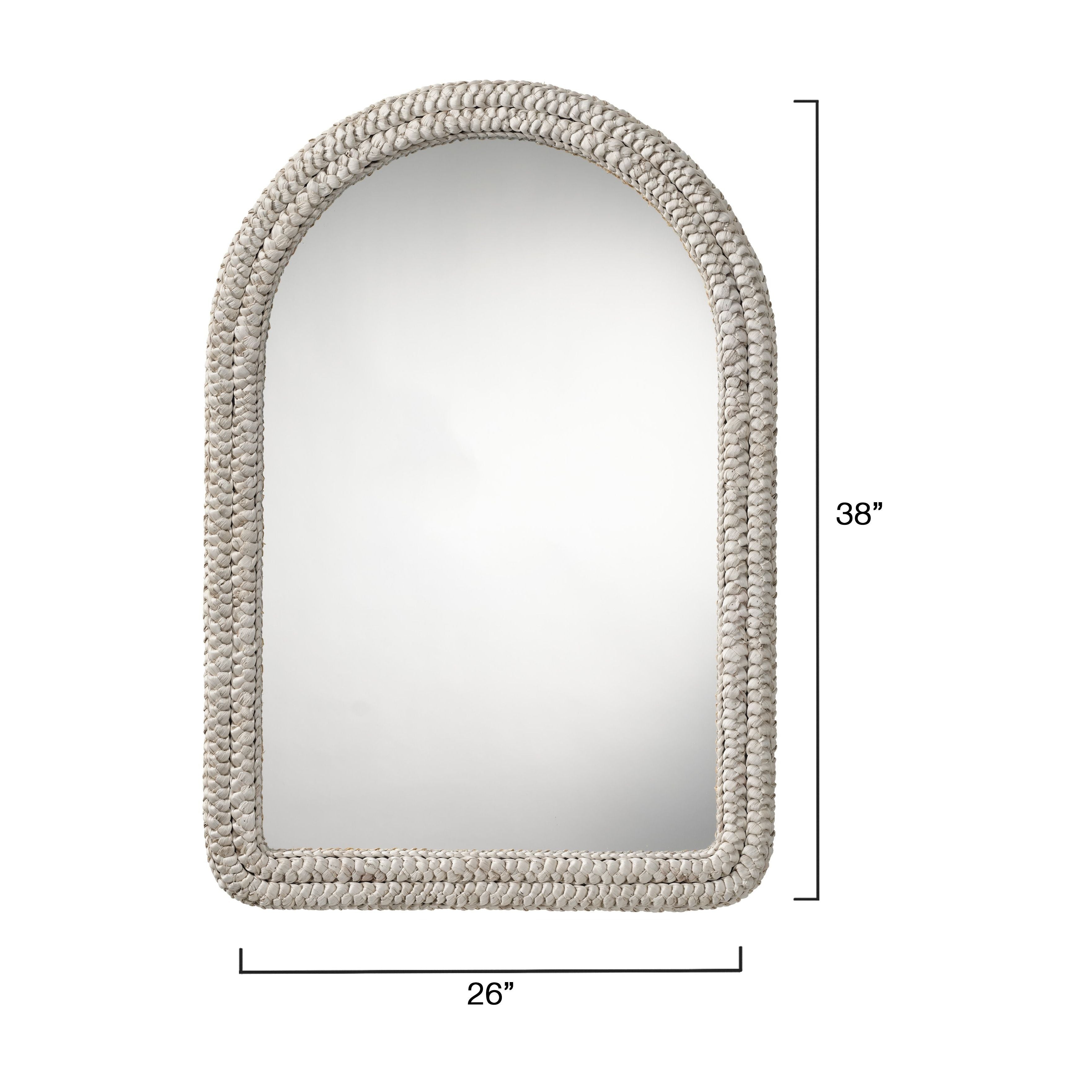 Grain Woven Corngrass Arch Wall Mirror by Jamie Young