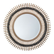 Grove Bamboo Round Braided Mirror, Gray by Jamie Young