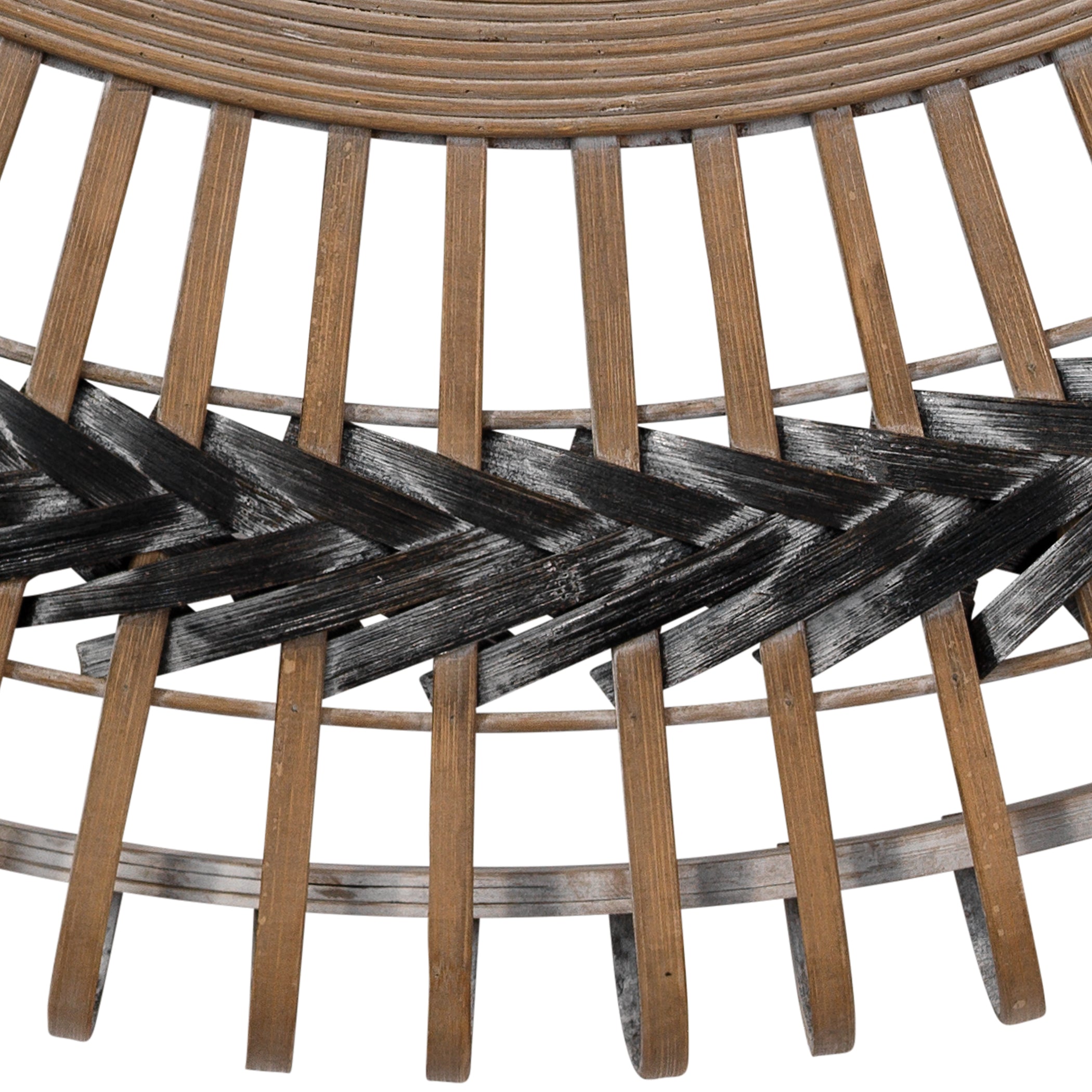 Grove Bamboo Round Braided Mirror, Gray by Jamie Young