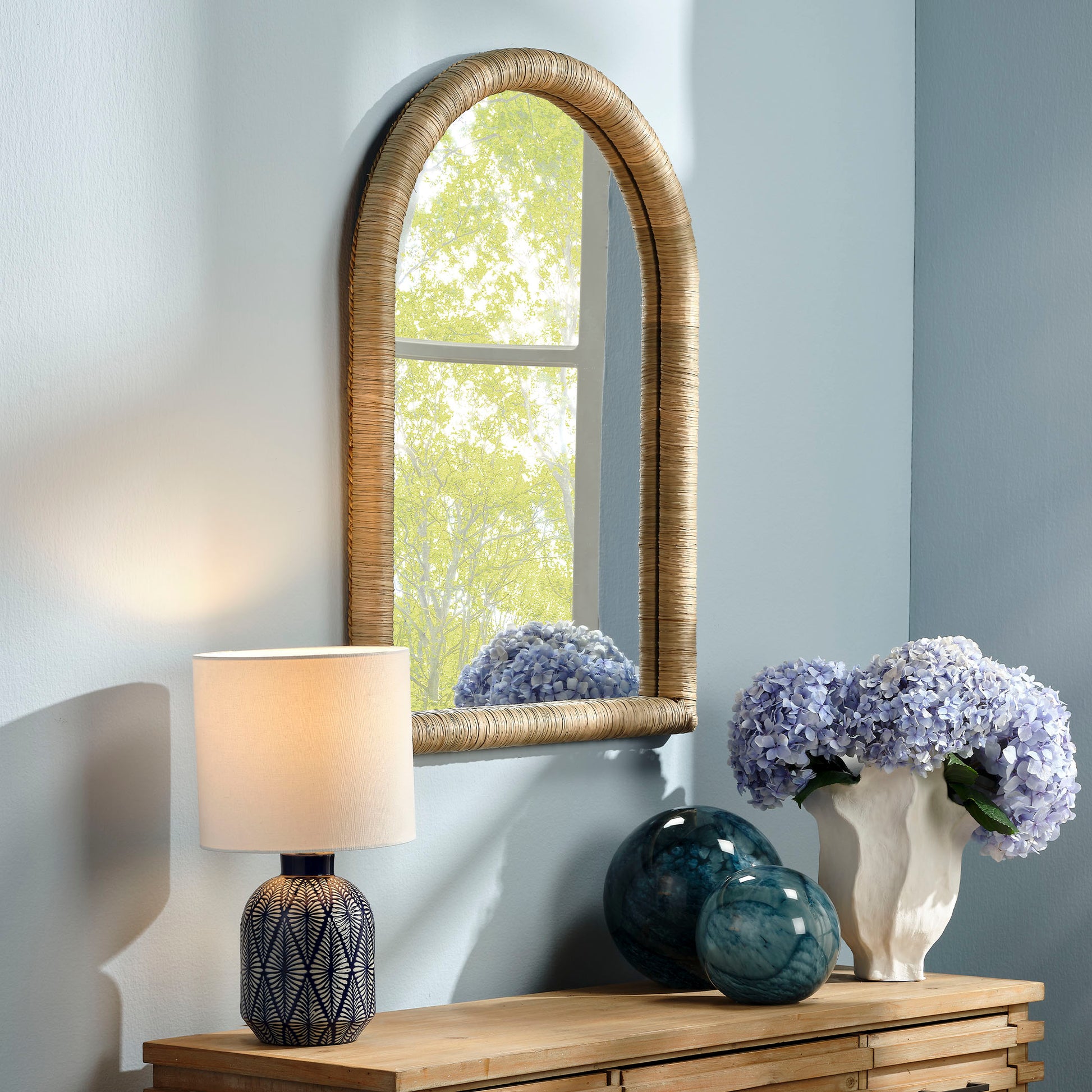 Hill Seagrass Arch Wall Mirror by Jamie Young