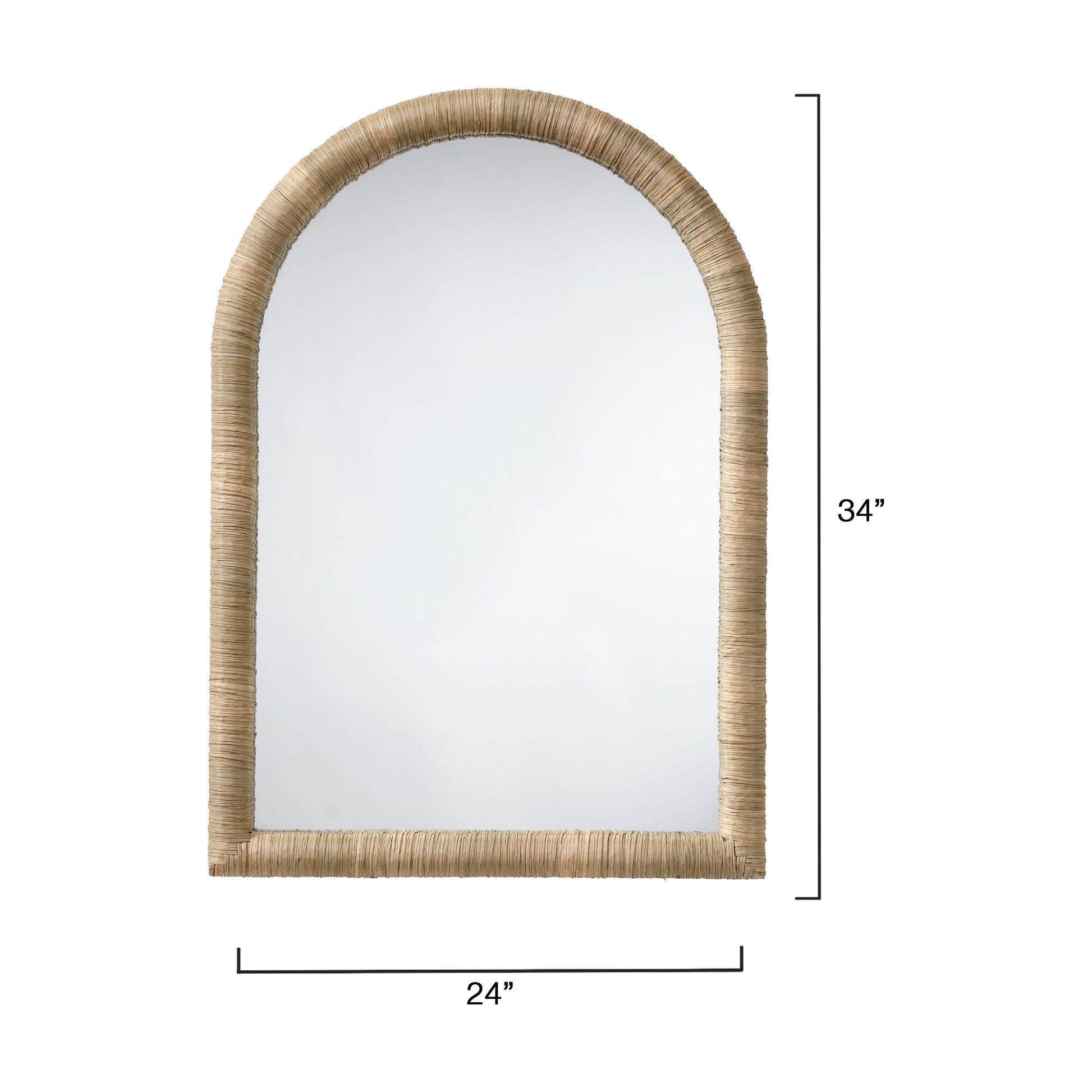 Hill Seagrass Arch Wall Mirror by Jamie Young