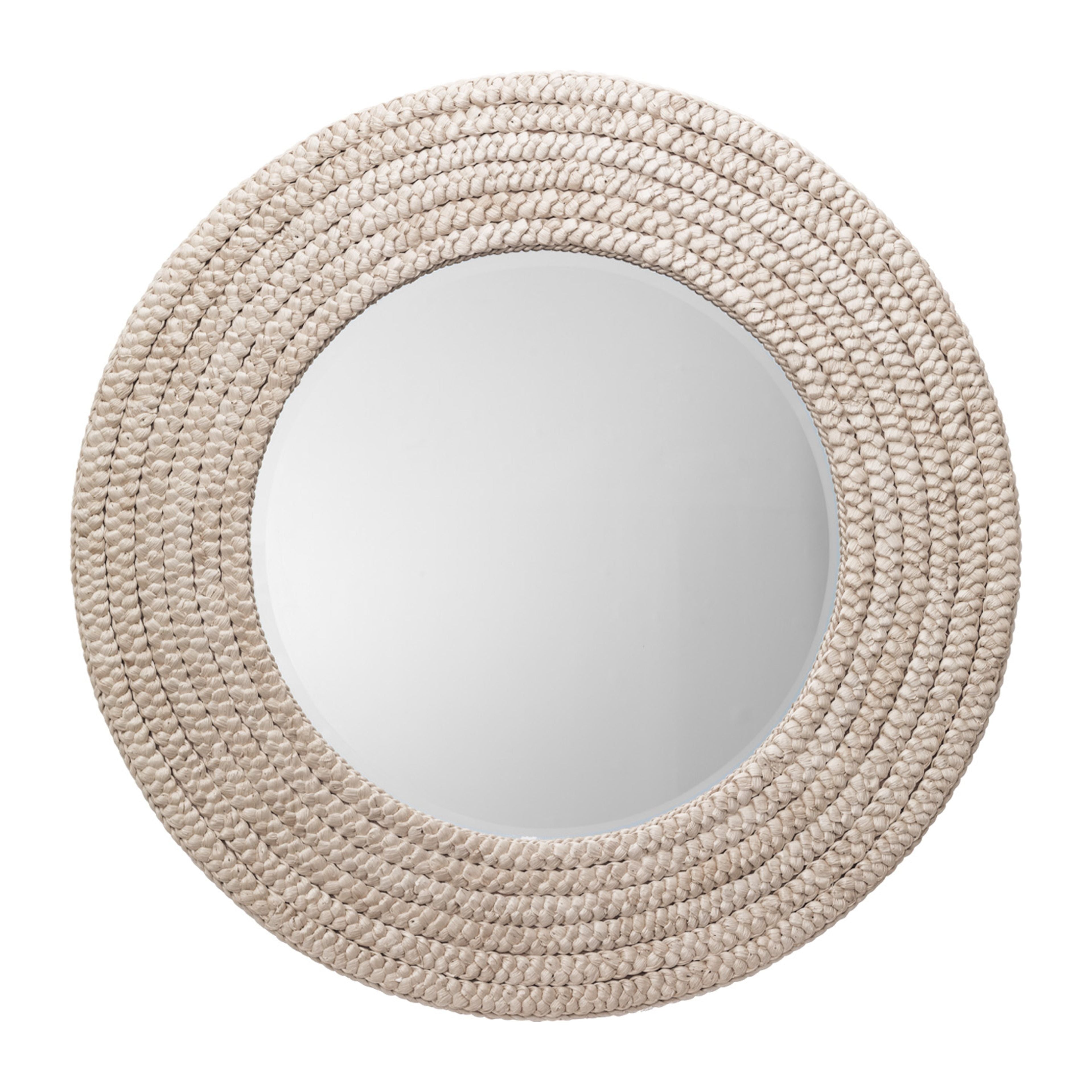Meadow Seagrass Round Mirror by Jamie Young