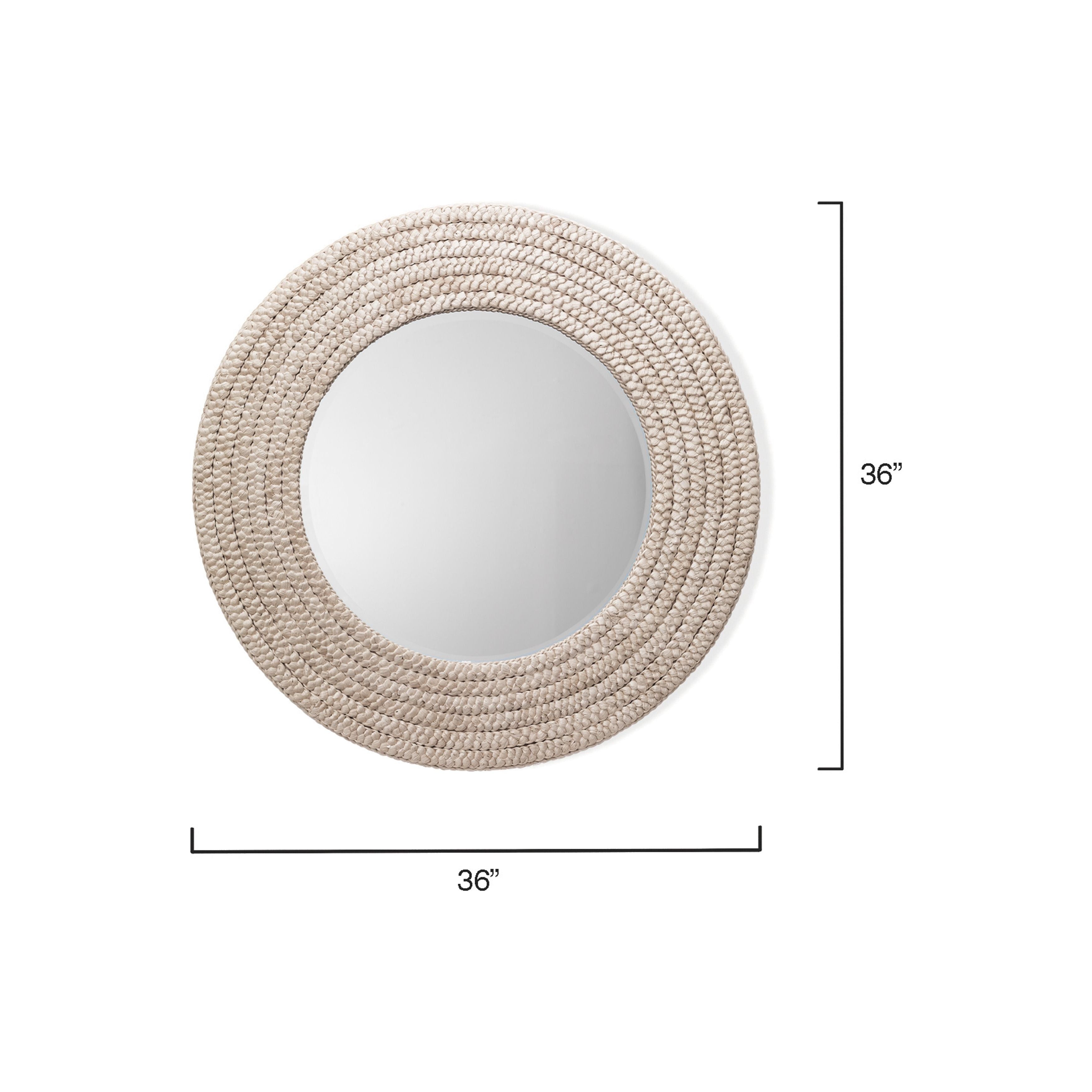 Meadow Seagrass Round Mirror by Jamie Young