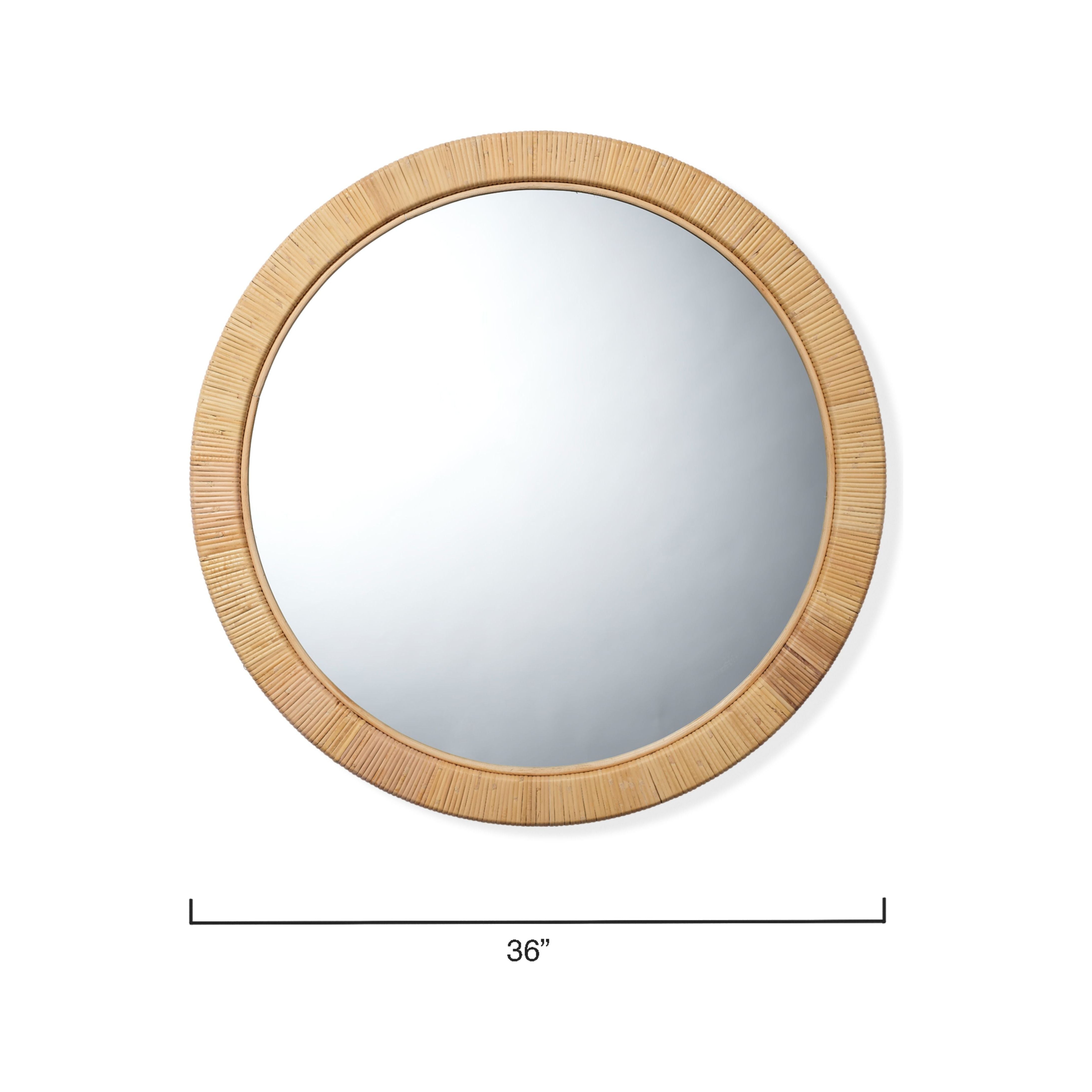 Ohana Rattan Round Mirror by Jamie Young