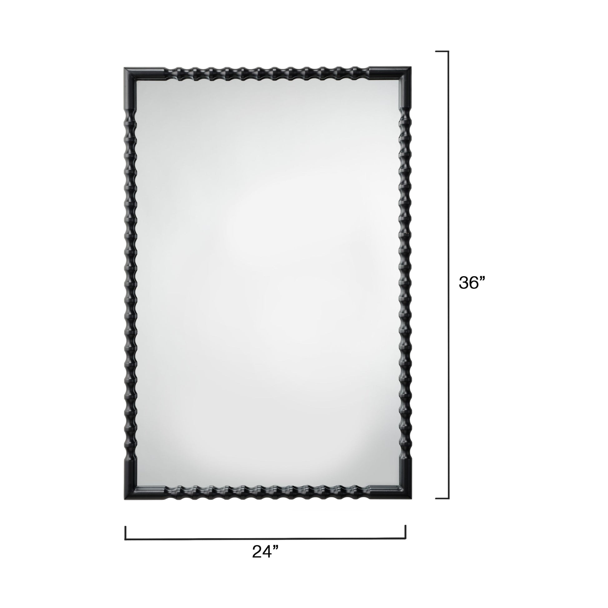 Particle Iron Rectangle Wall Mirror by Jamie Young