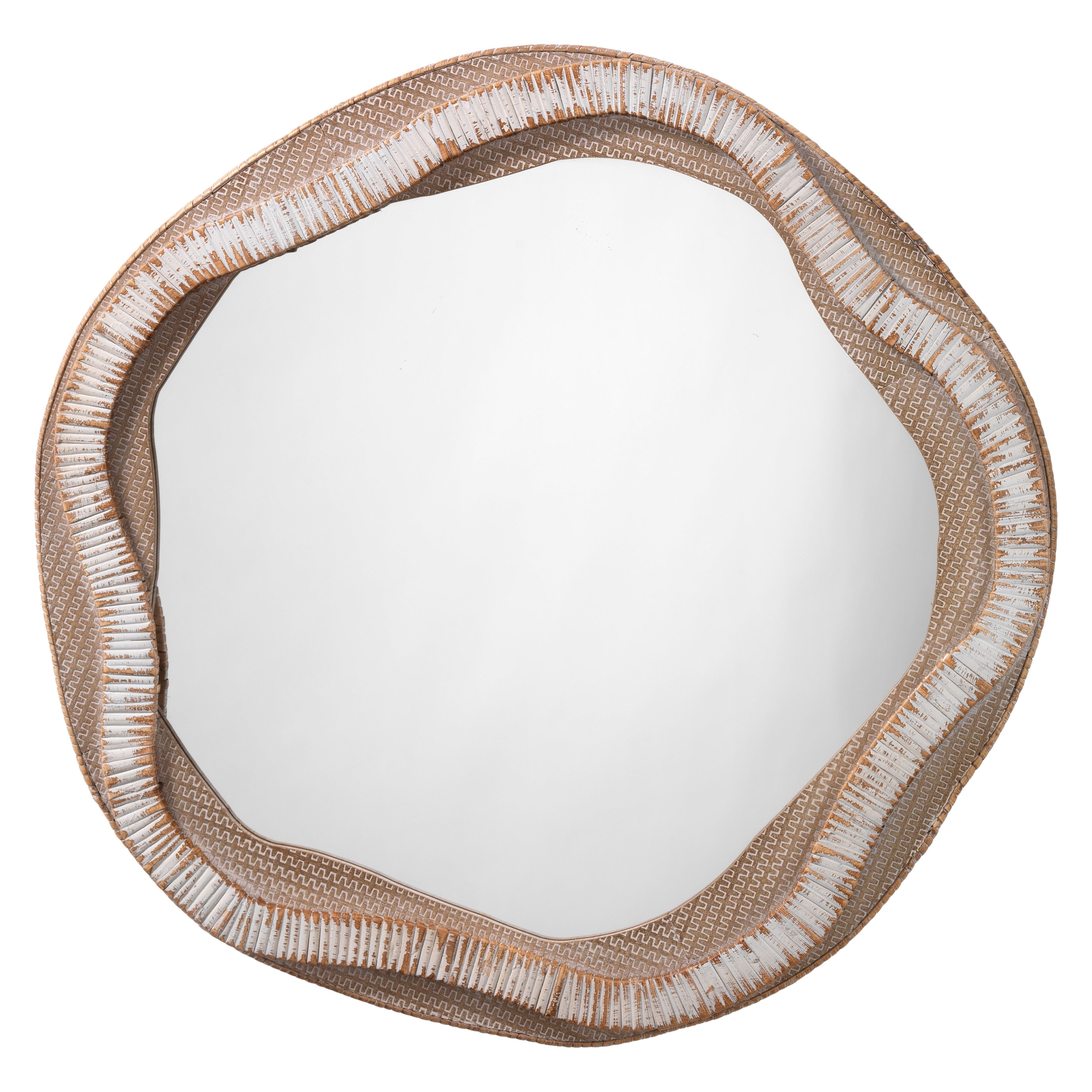 River Organic Rattan Mirror by Jamie Young