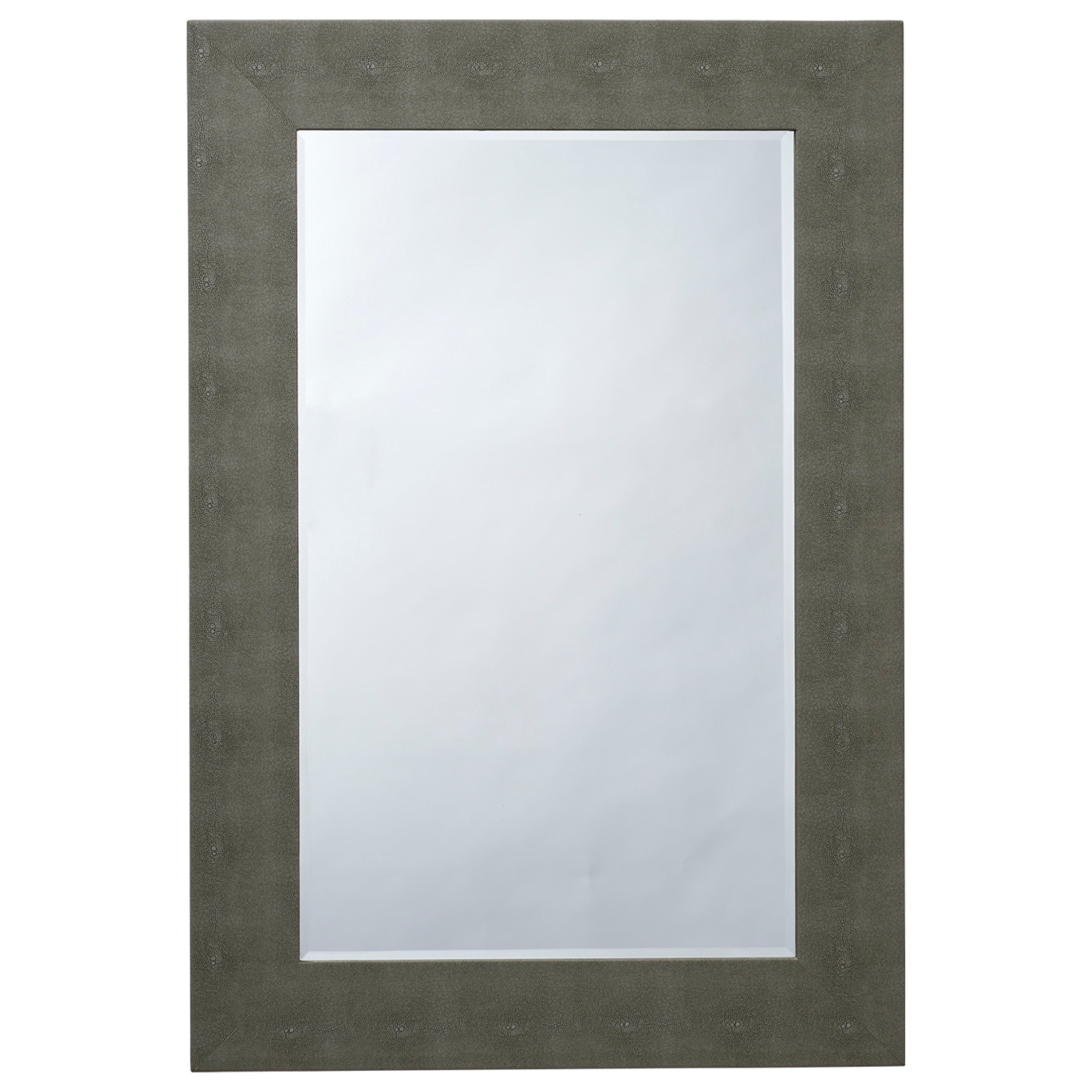 Structure Shagreen Rectangle Mirror Grey by Jamie Young