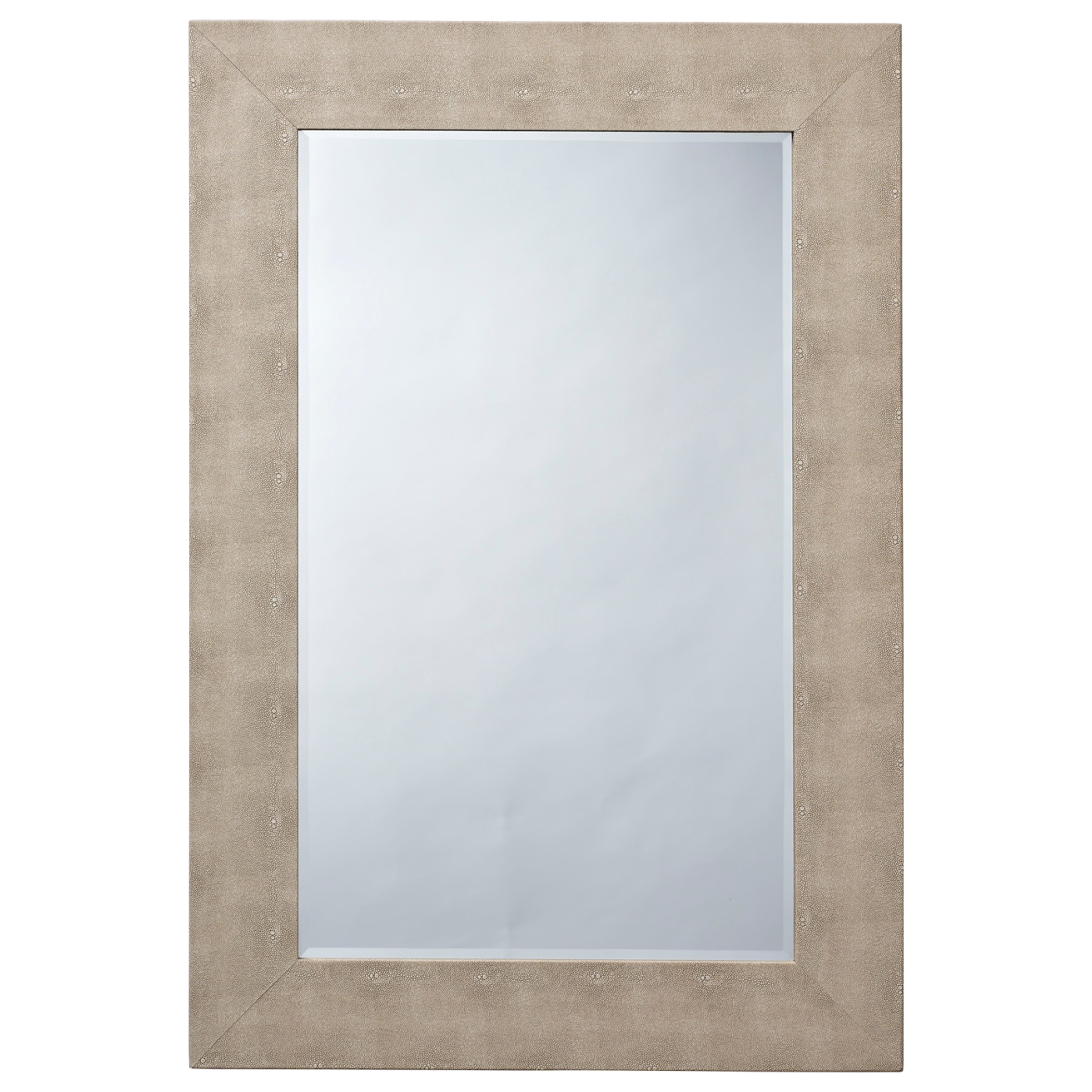 Structure Shagreen Rectangle Mirror Ivory by Jamie Young