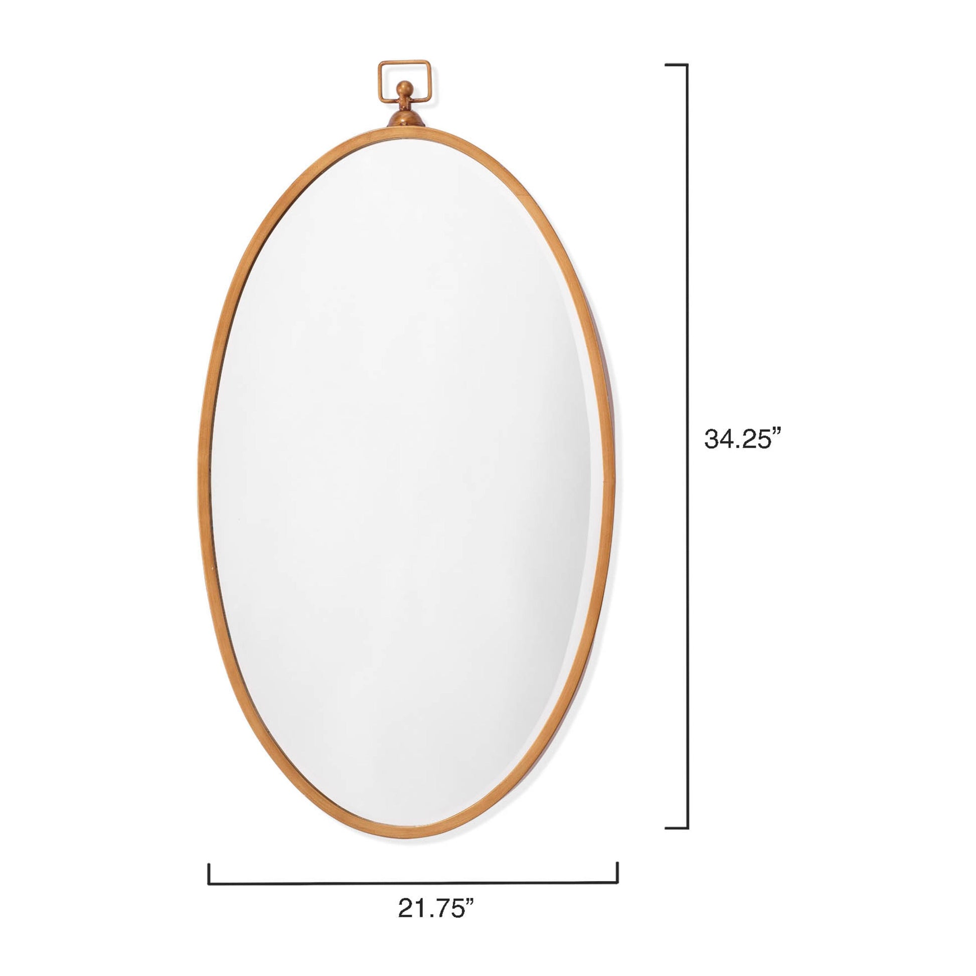 Wade Iron Oval Wall Mirror by Jamie Young