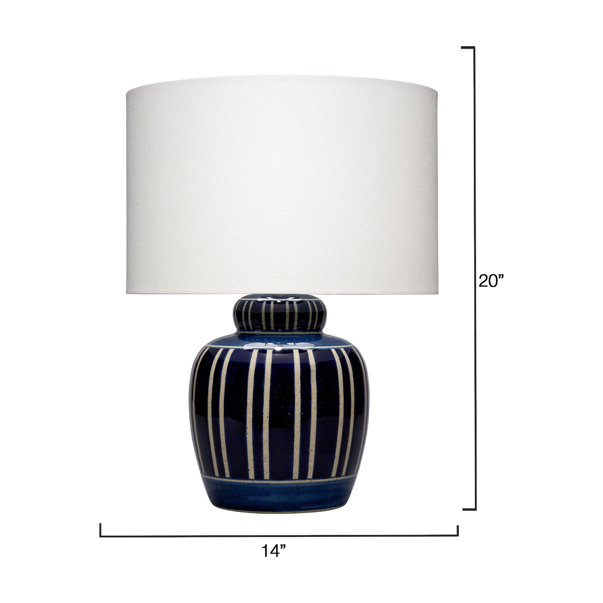 Arthur Ceramic Table Lamp with Linen Shade by Jamie Young