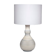 Droplet Ceramic Table Lamp with Linen Shade, Blue by Jamie Young