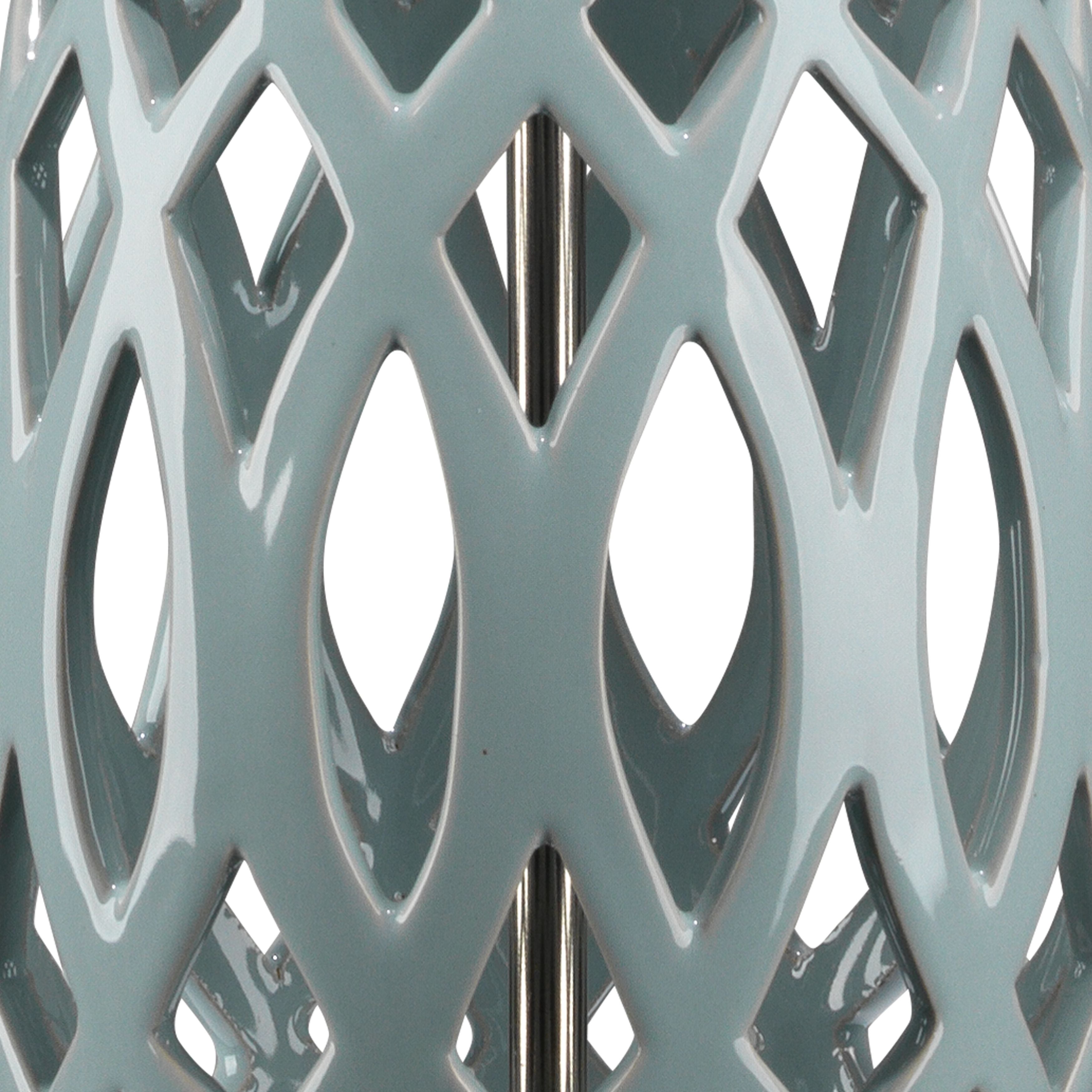 Filigree Ceramic Table Lamp, Blue by Jamie Young