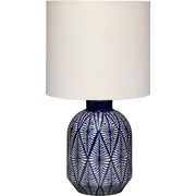Highland Ceramic Table Lamp with Linen Shade by Jamie Young