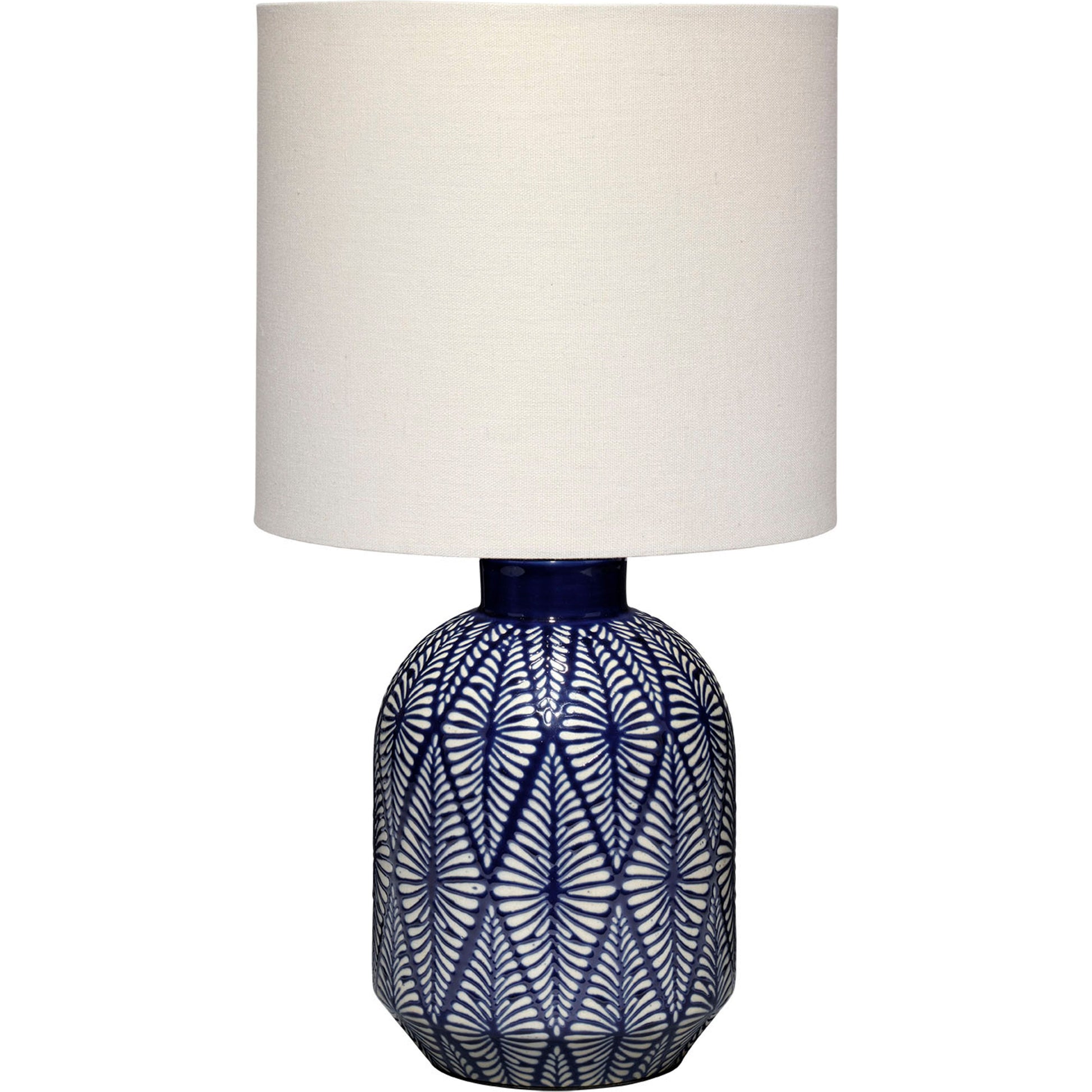 Highland Ceramic Table Lamp with Linen Shade by Jamie Young