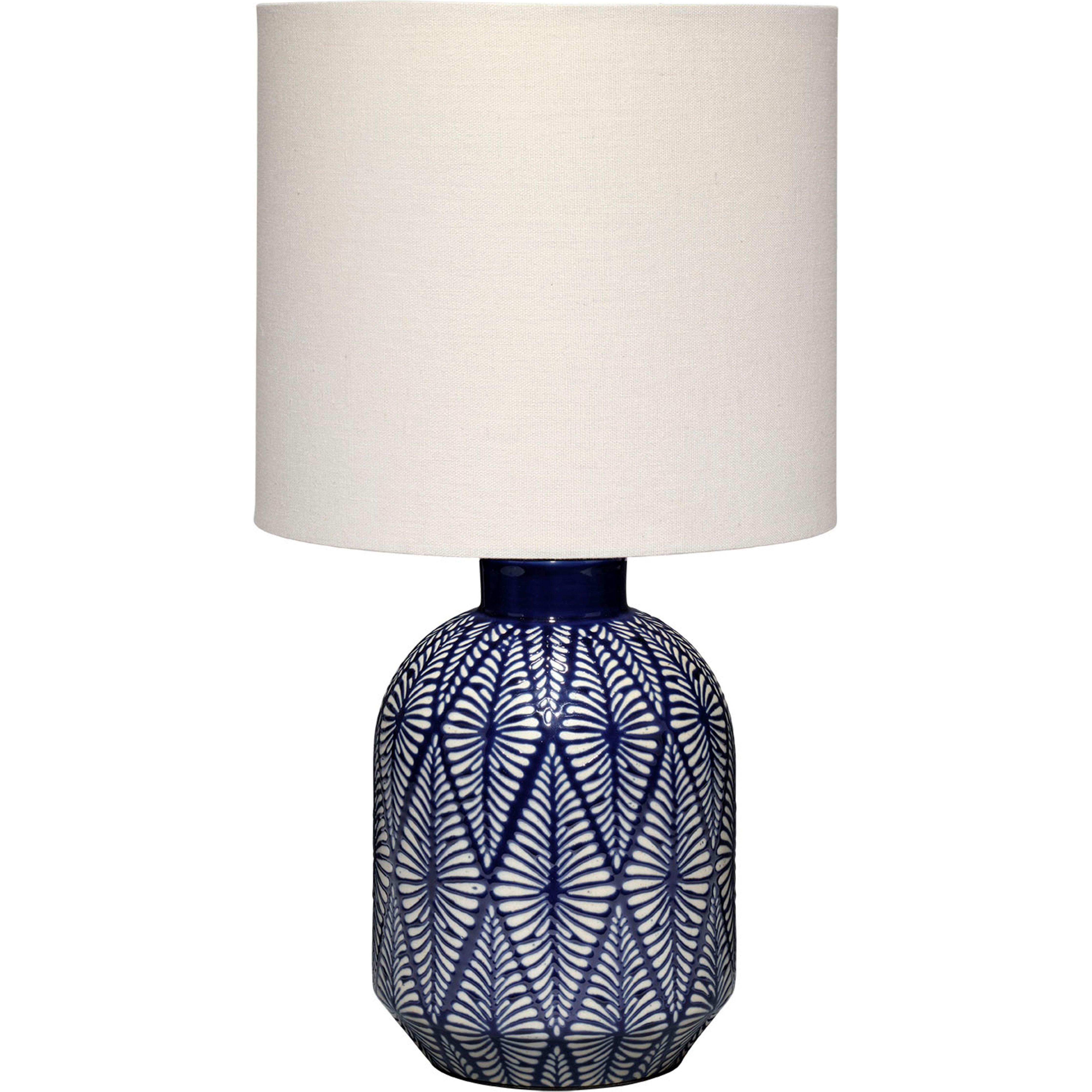 Highland Ceramic Table Lamp with Linen Shade by Jamie Young