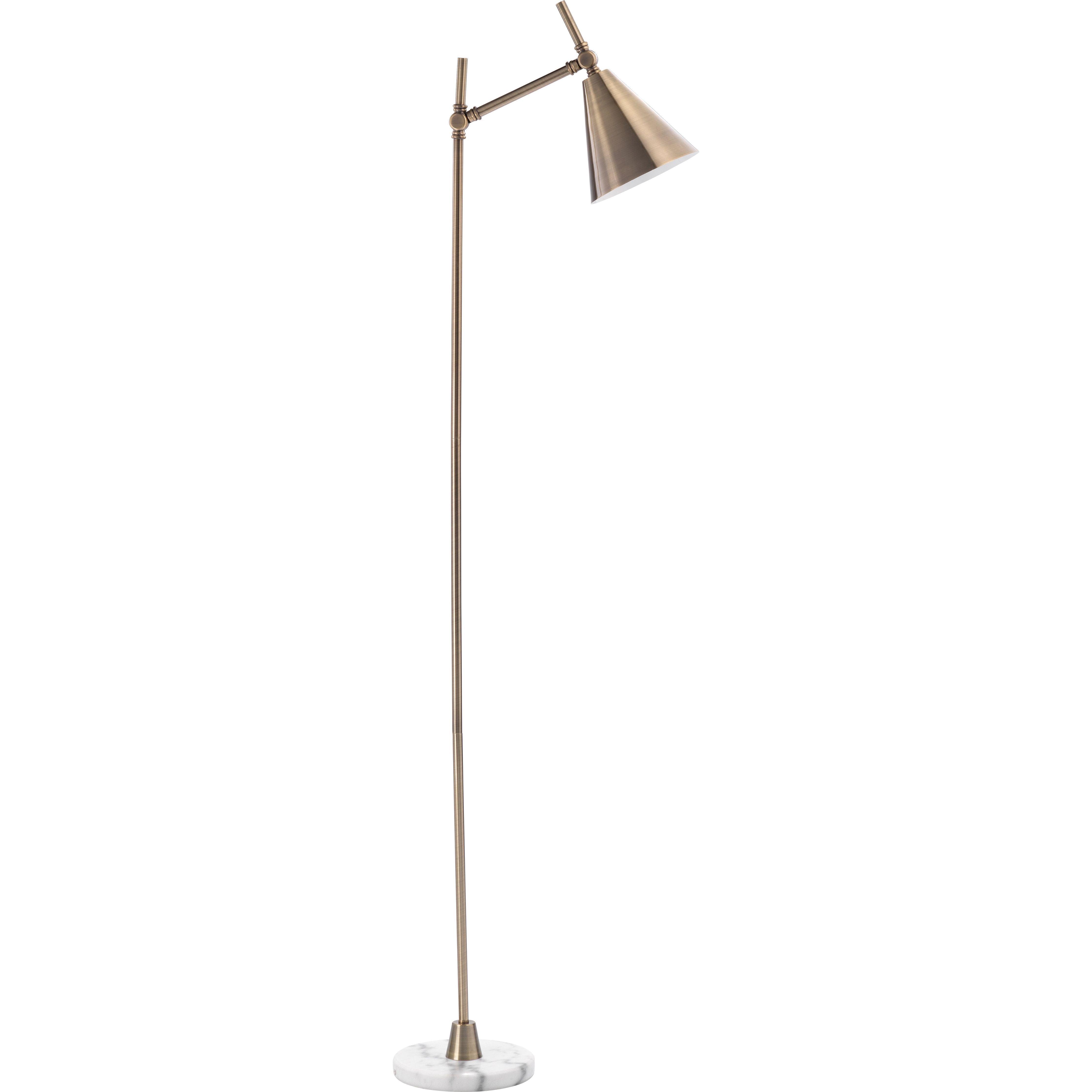 Kennedy Iron Floor Lamp, Brass by Jamie Young