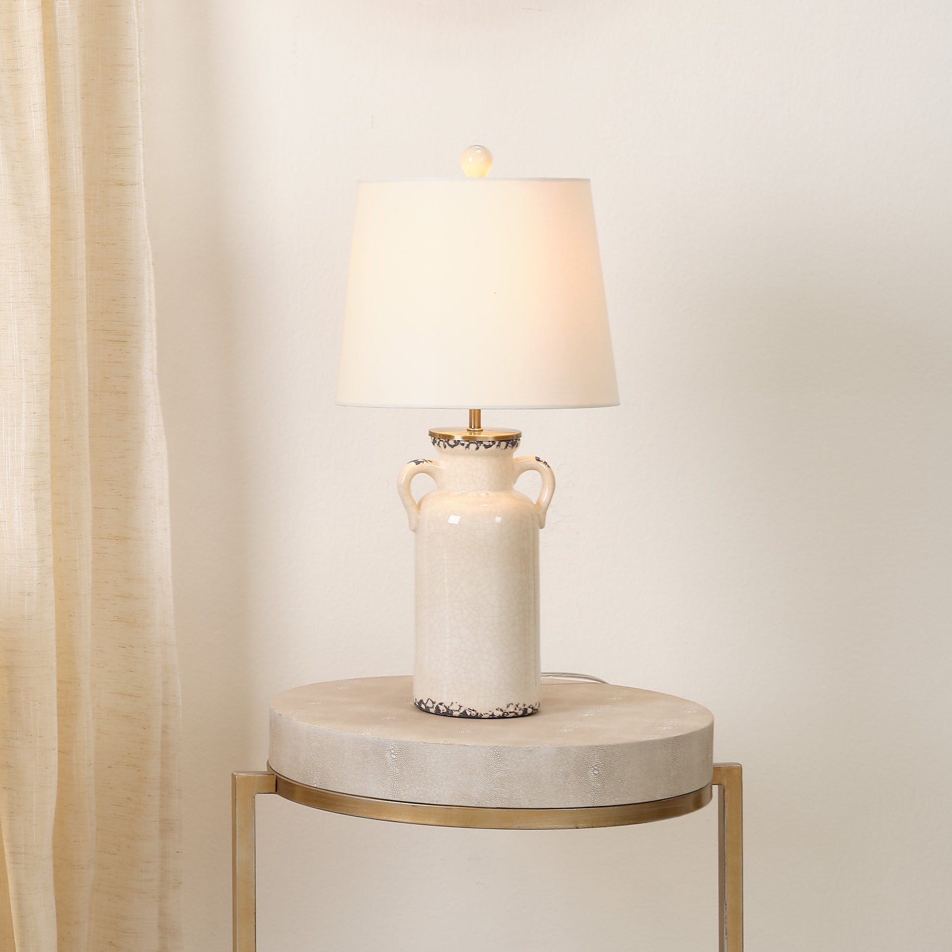Piper Ceramic Table Lamp, Cream by Jamie Young