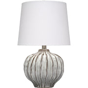 Reef Ceramic Table Lamp with Linen Shade by Jamie Young