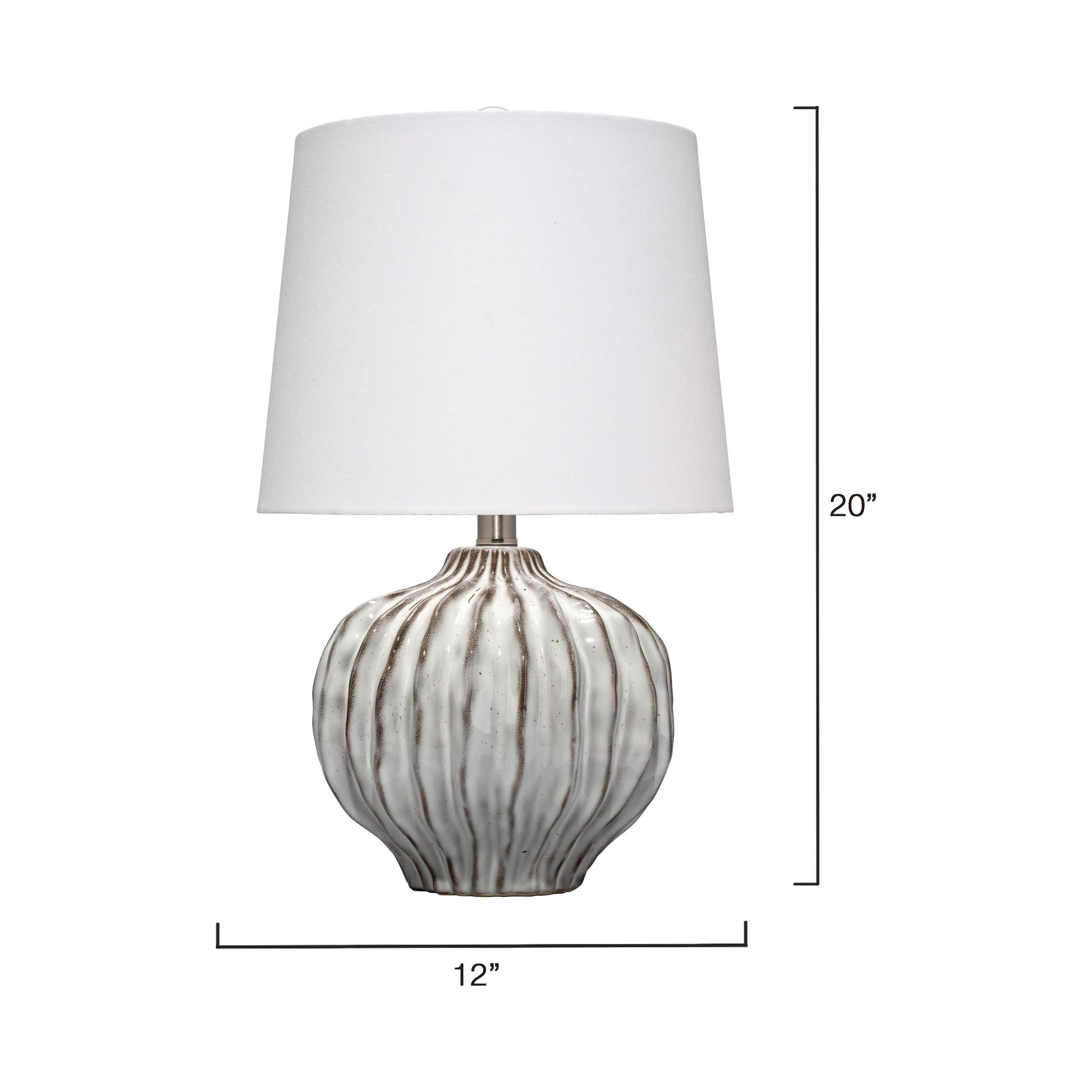 Reef Ceramic Table Lamp with Linen Shade by Jamie Young