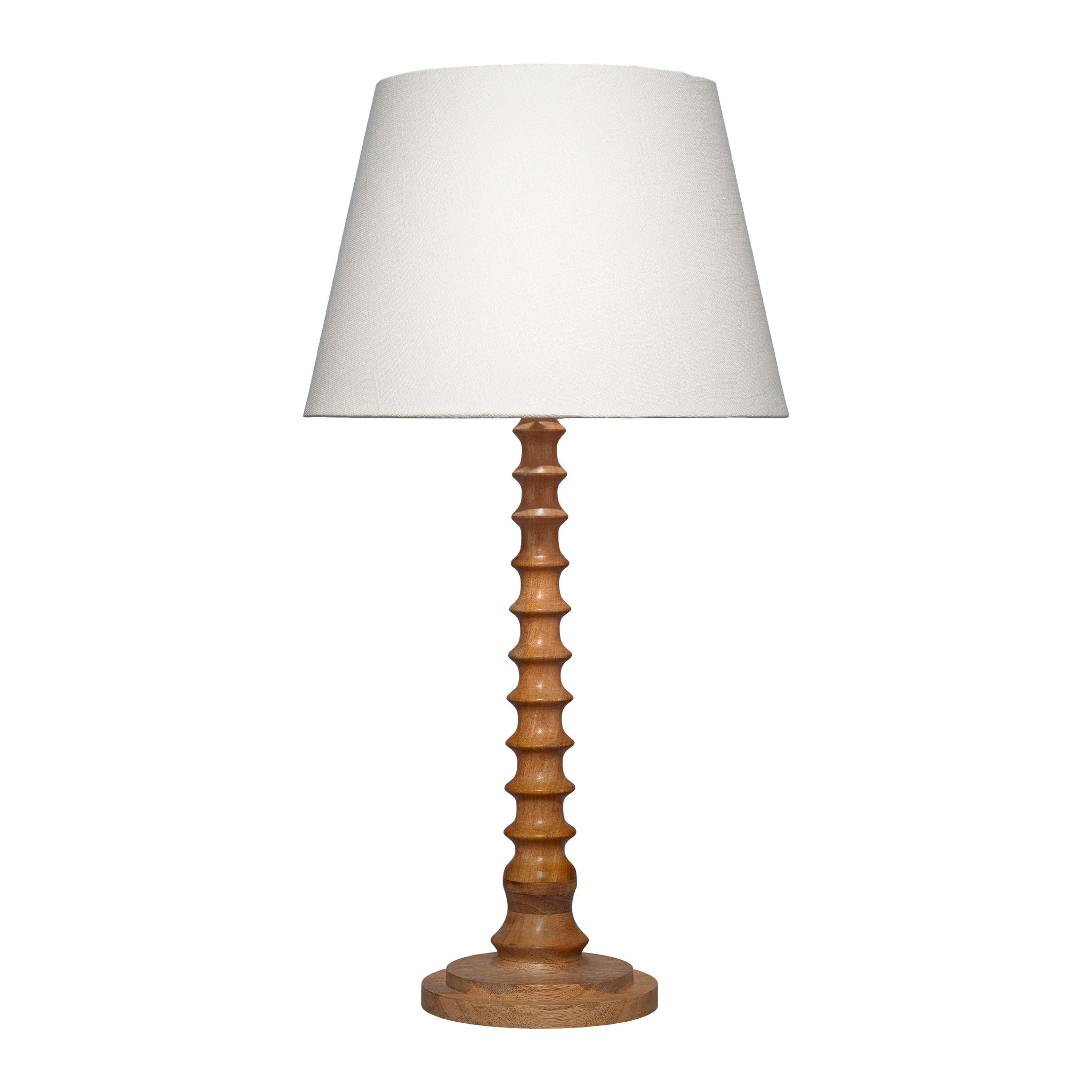 Revolution Wood Table Lamp with Linen Shade Natural by Jamie Young
