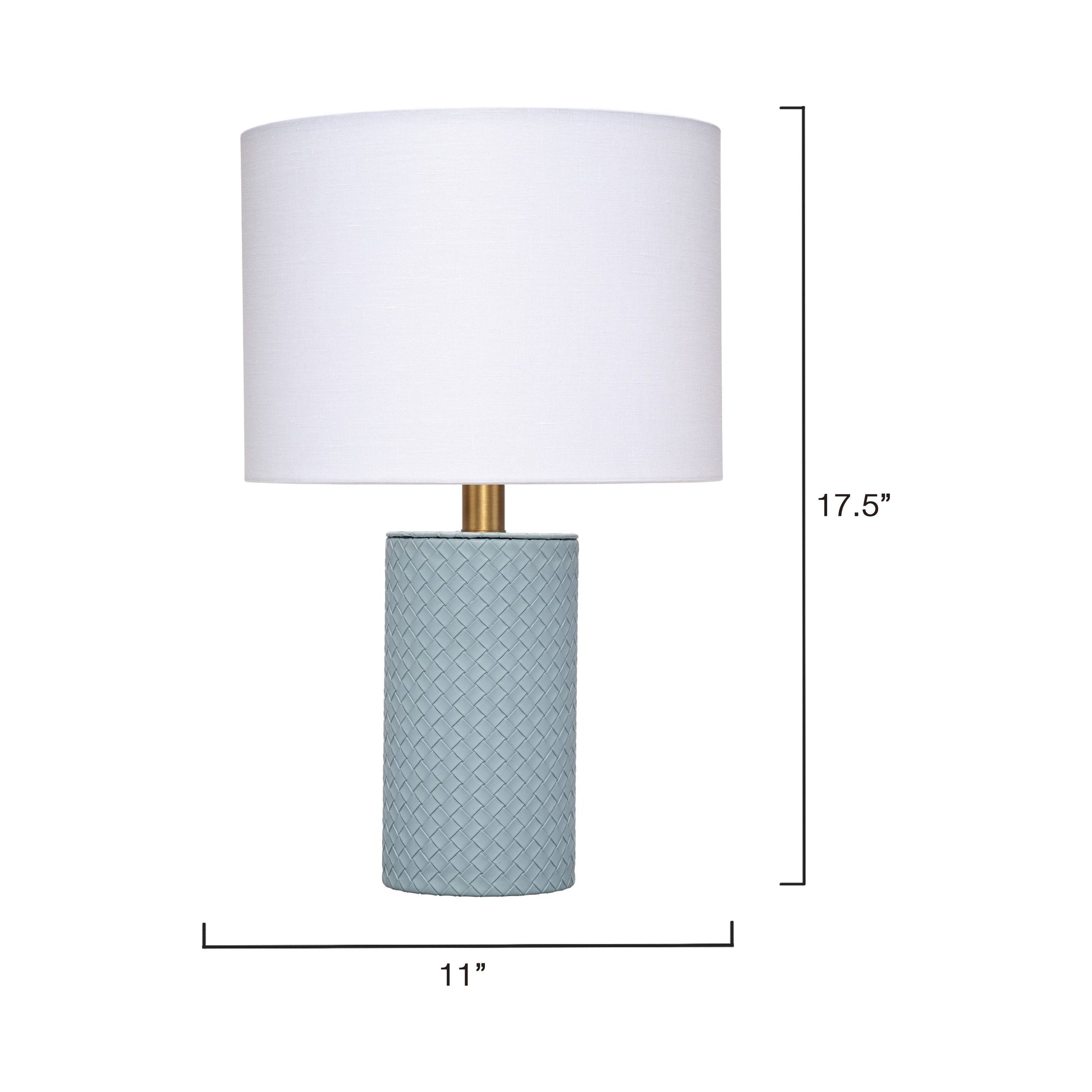 Roman Leather Table Lamp with Linen Shade by Jamie Young