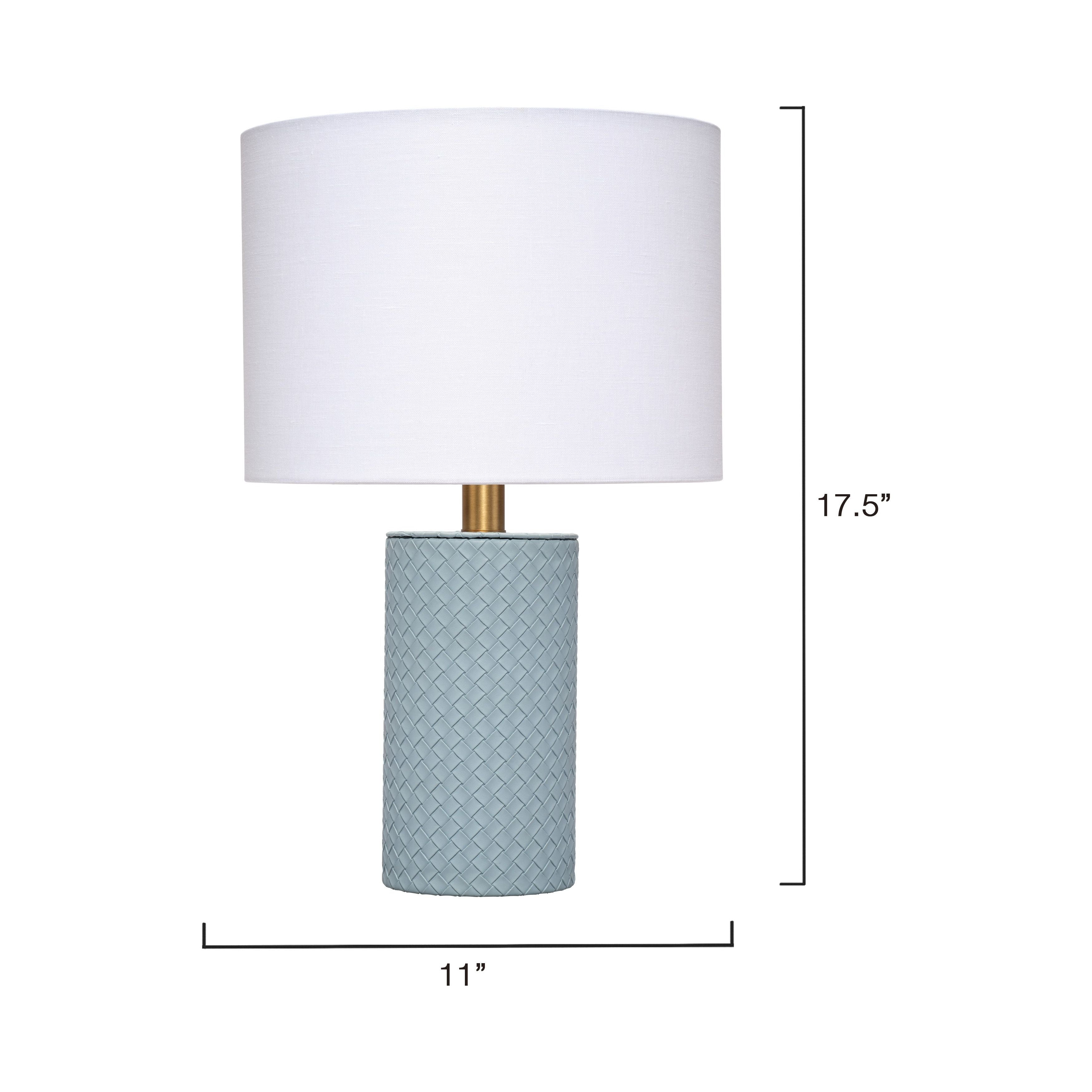 Roman Leather Table Lamp with Linen Shade by Jamie Young