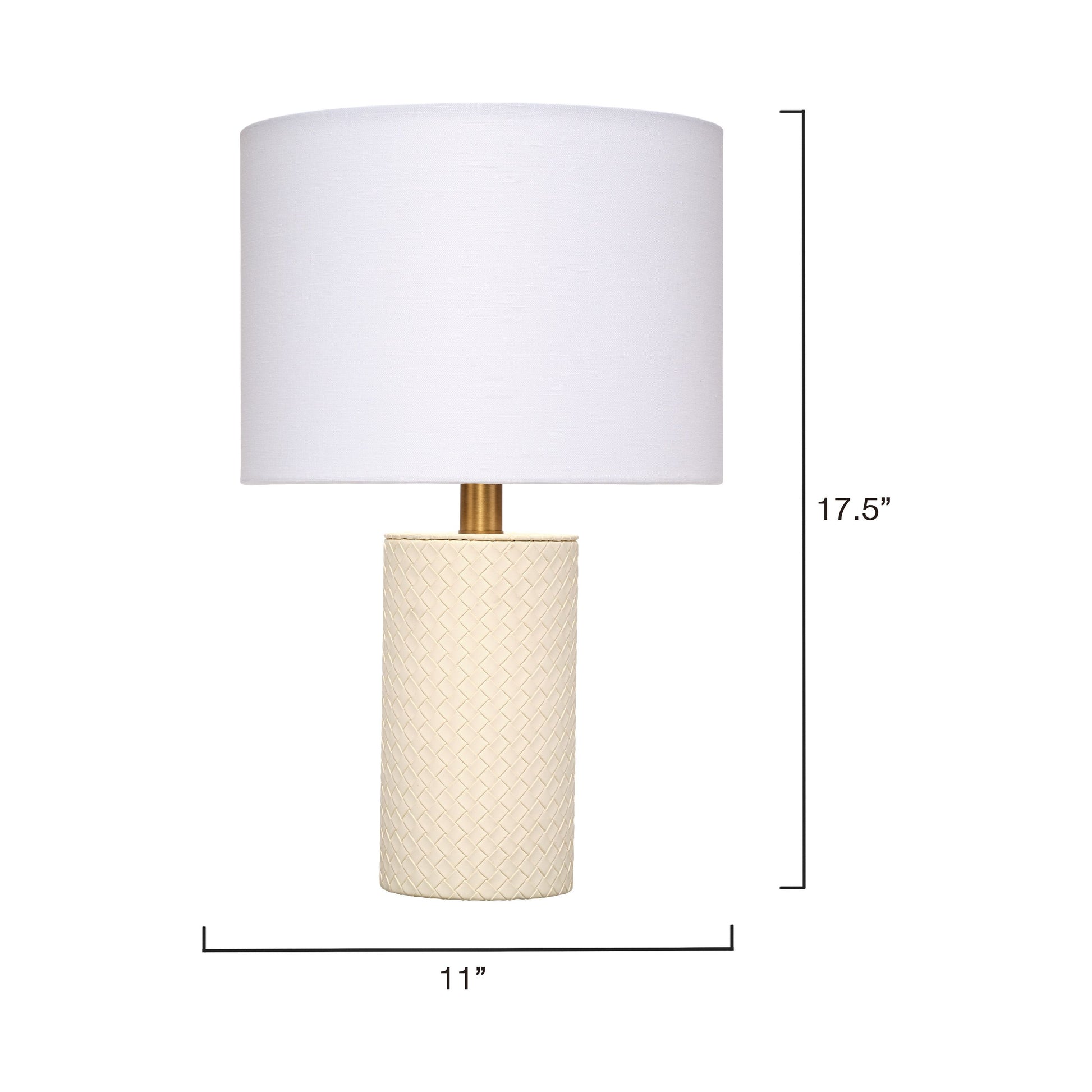 Roman Leather Table Lamp with Linen Shade by Jamie Young