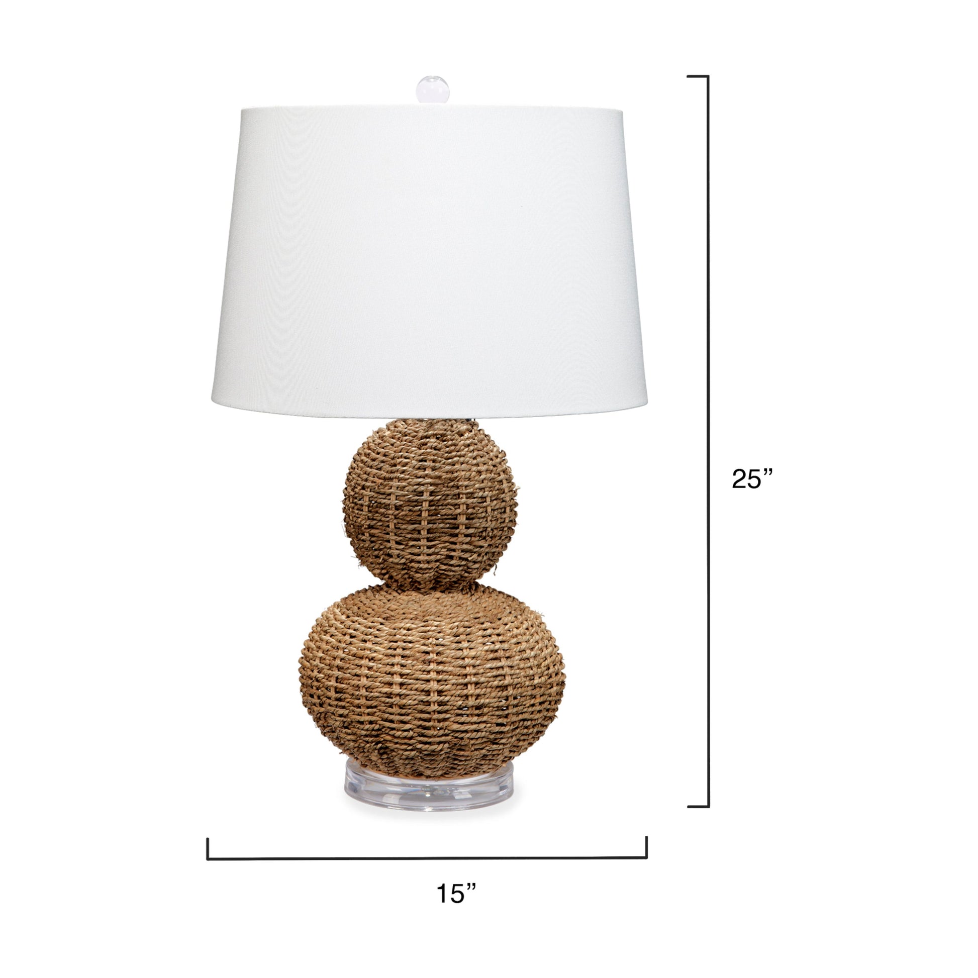 Sebastian Seagrass Table Lamp by Jamie Young
