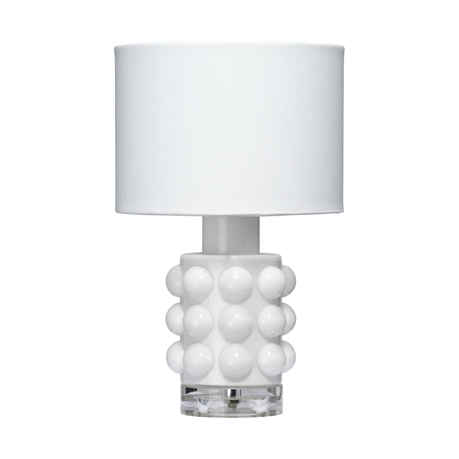 Seltzer Blown Glass Table Lamp White by Jamie Young