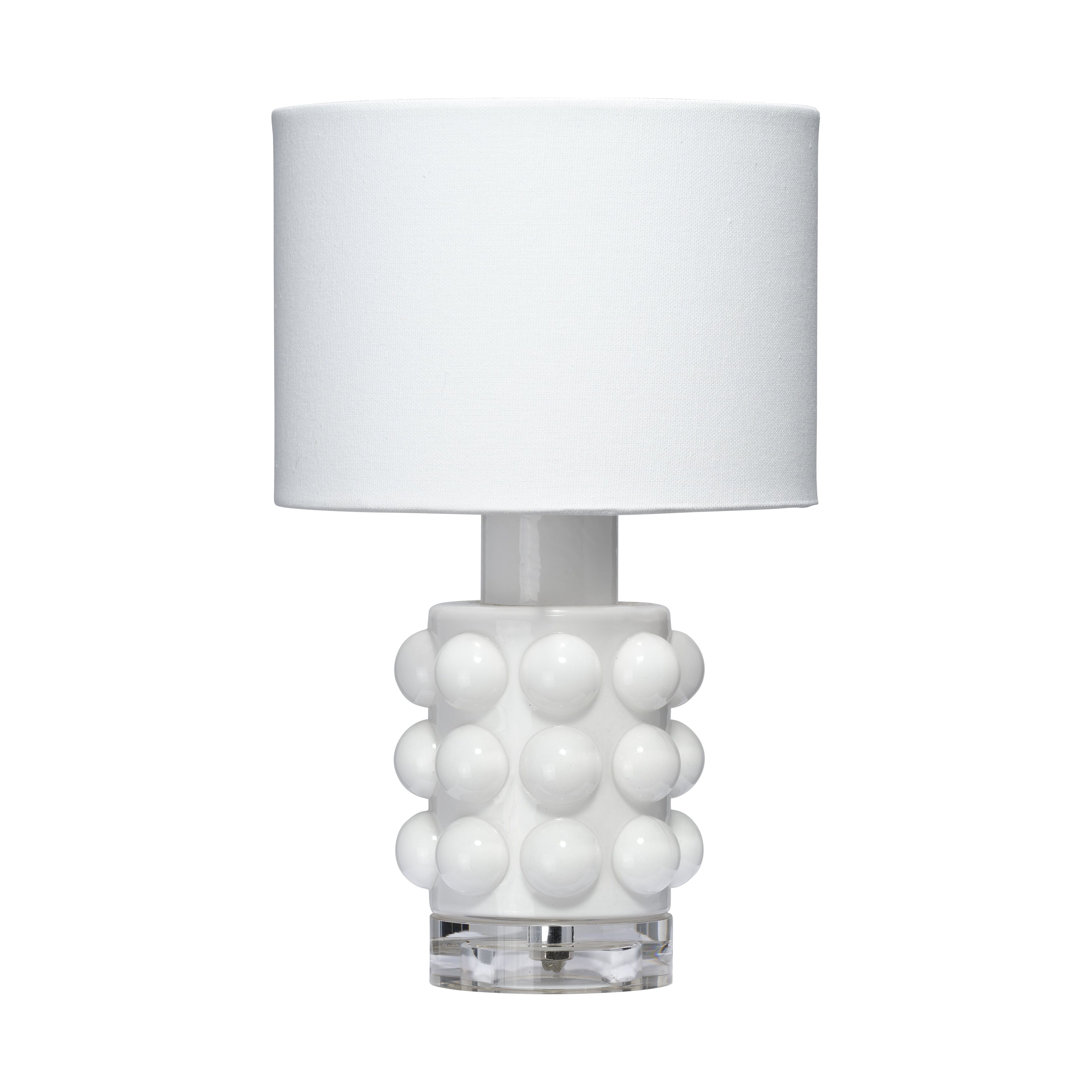 Seltzer Blown Glass Table Lamp White by Jamie Young