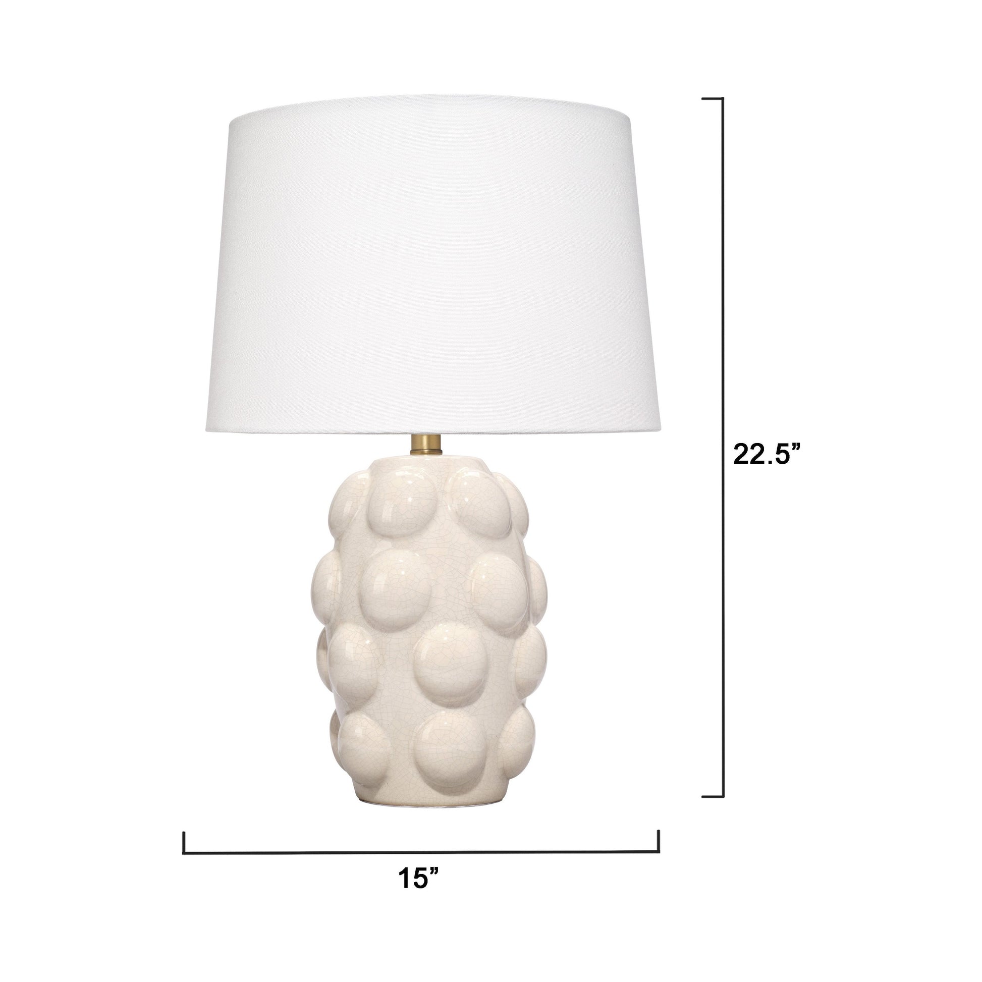 Silas Ceramic Table Lamp with Linen Shade by Jamie Young