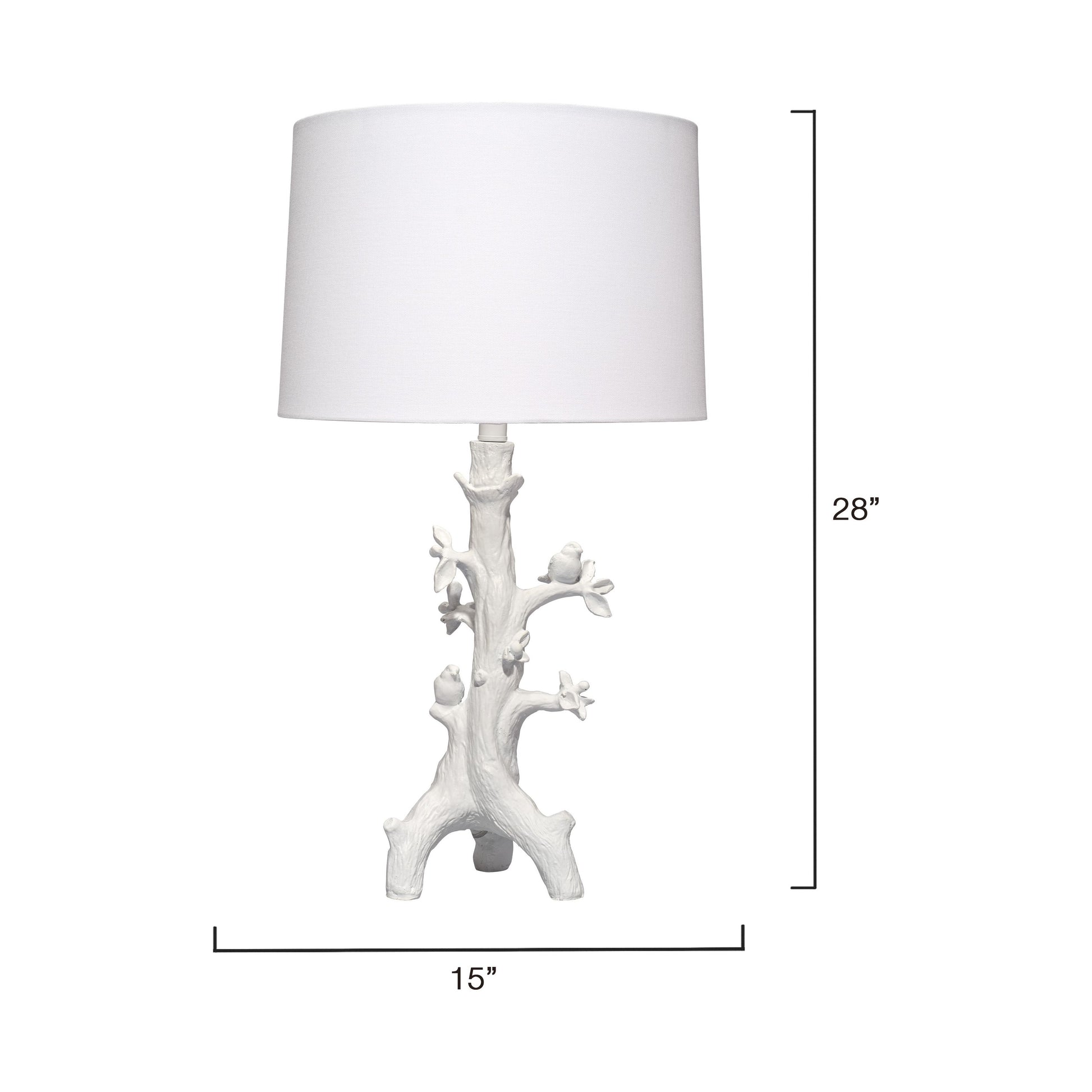 Sycamore Resin Table Lamp with Linen Shade by Jamie Young