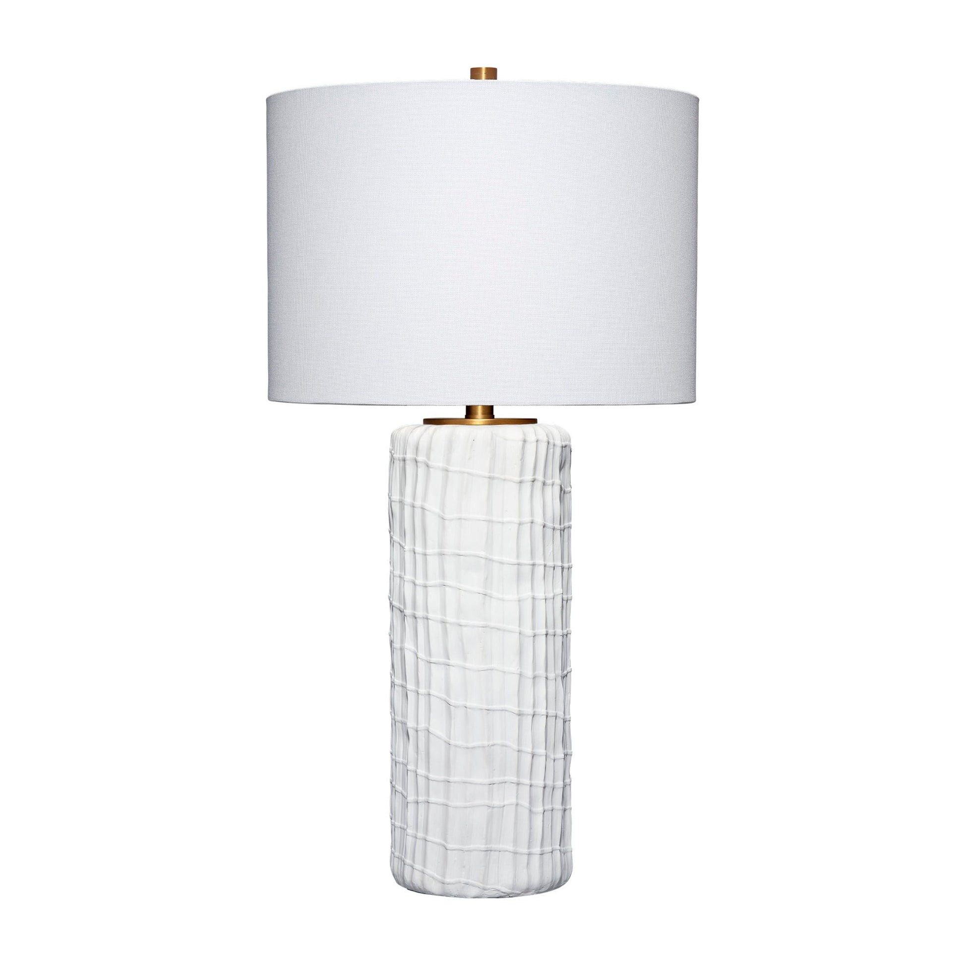 Trunk Polyresin Table Lamp with Linen Shade by Jamie Young