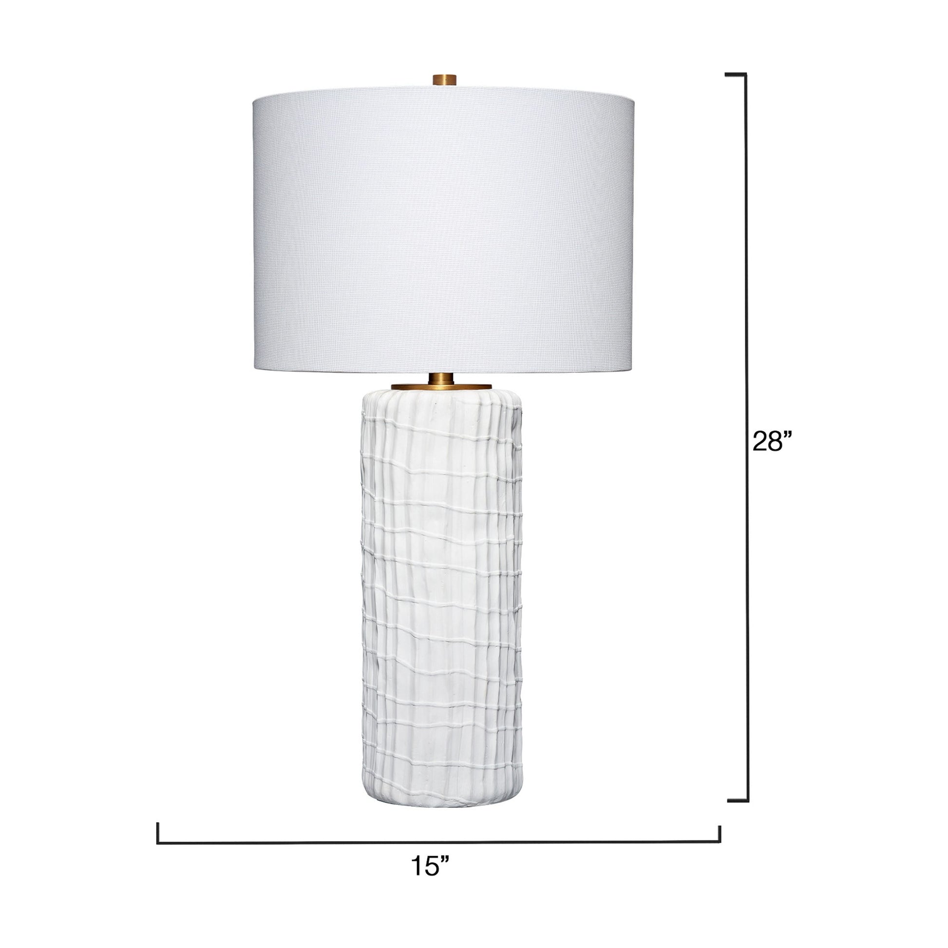 Trunk Polyresin Table Lamp with Linen Shade by Jamie Young