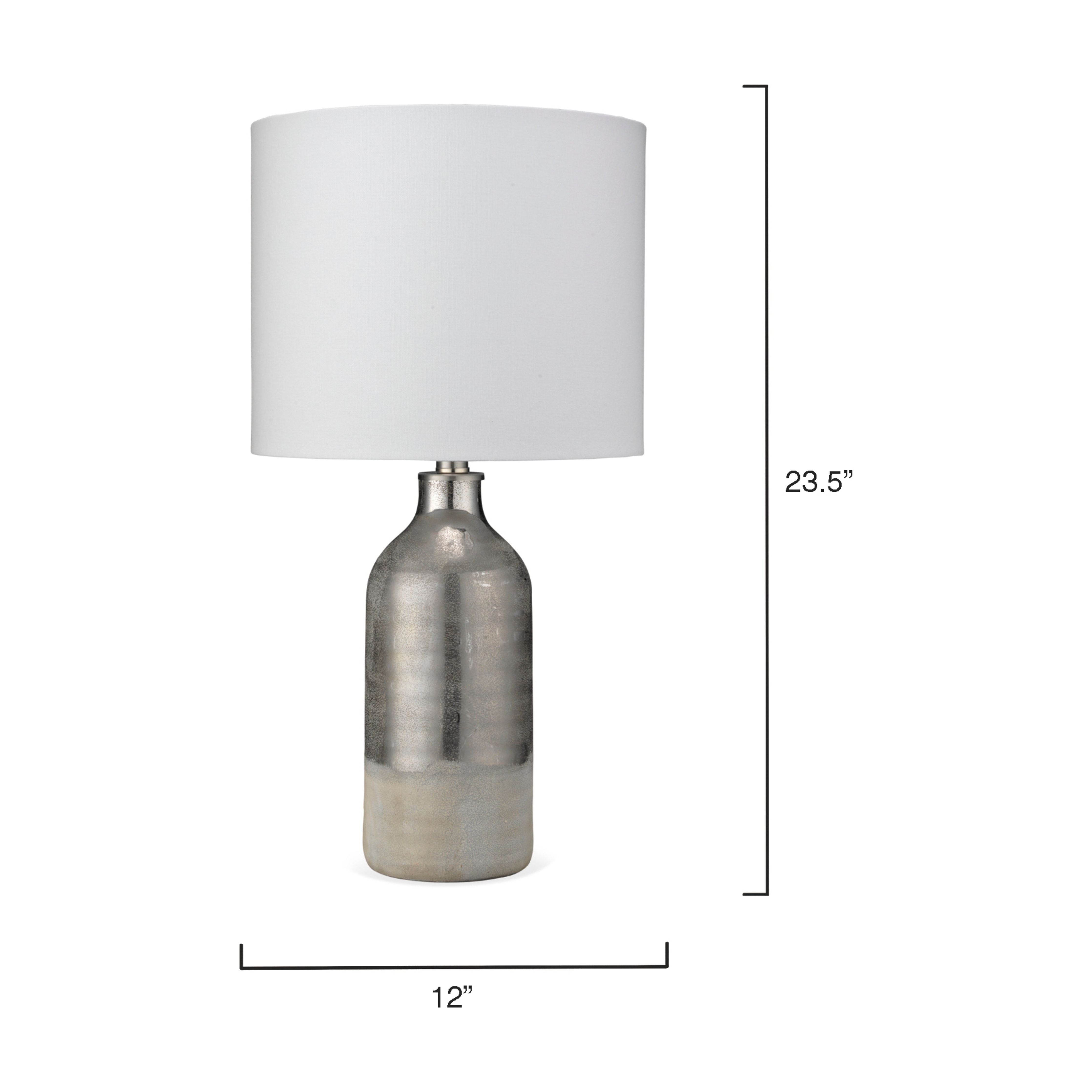 Varnish Ceramic Table Lamp, Silver by Jamie Young