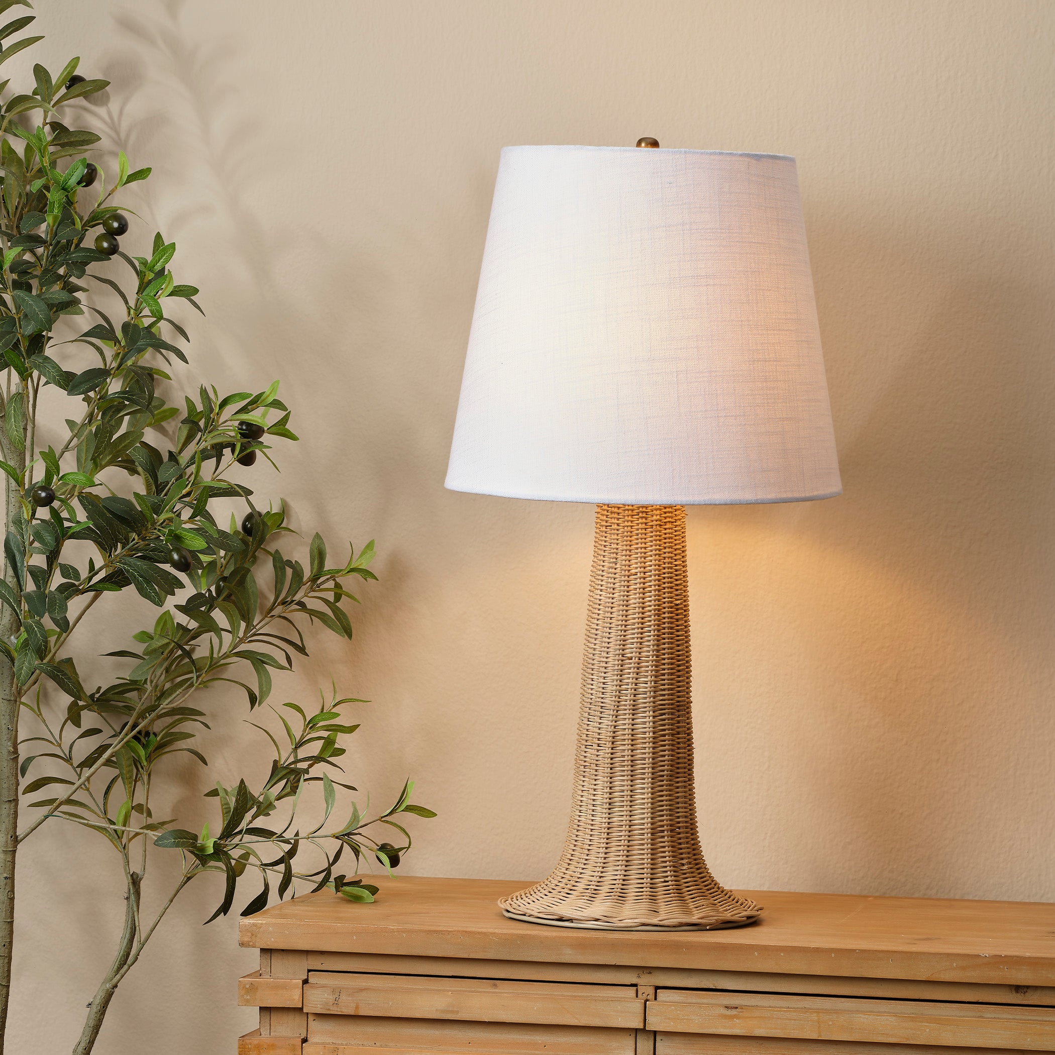 Walden Cane Table Lamp by Jamie Young