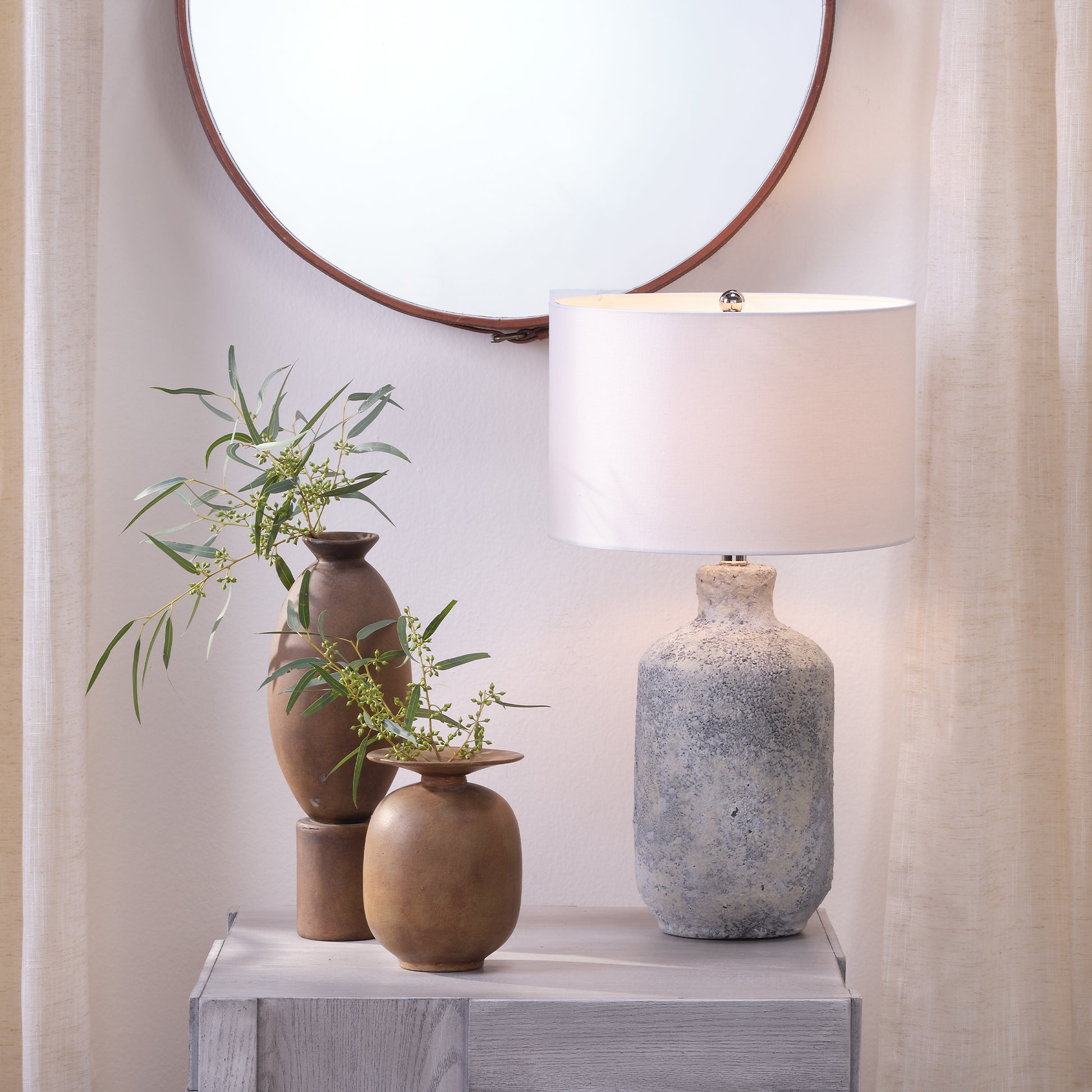 Blaire Ceramic Table Lamp, Grey by Jamie Young