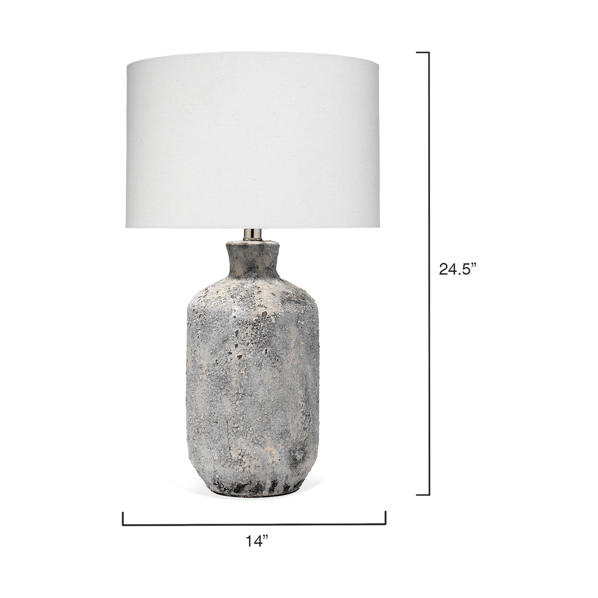 Blaire Ceramic Table Lamp, Grey by Jamie Young