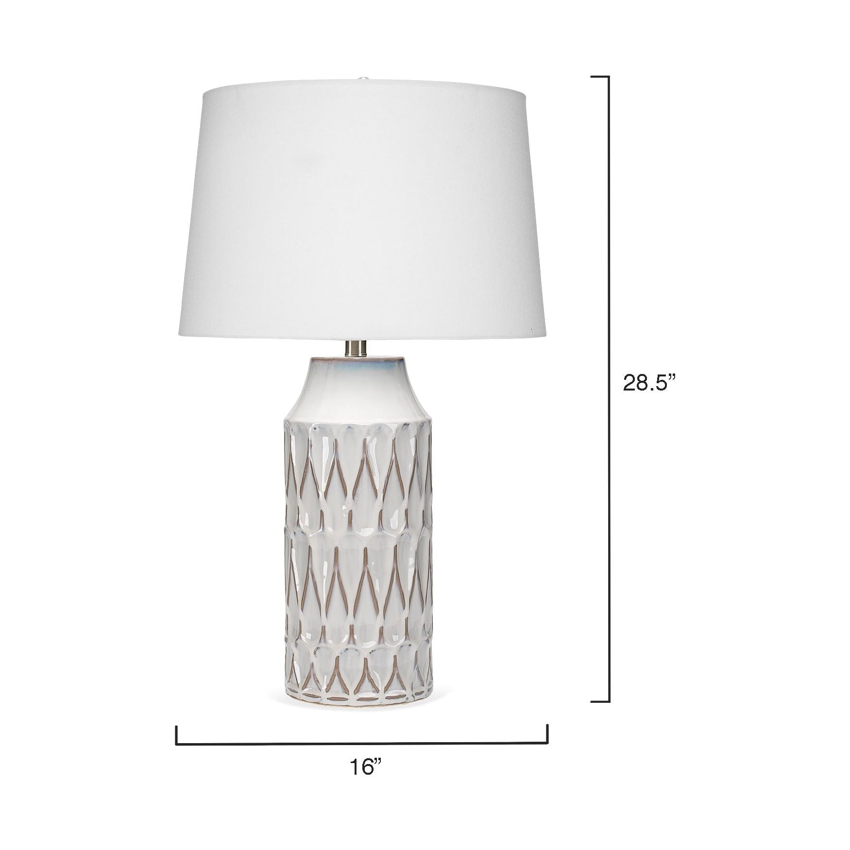 Dalia Ceramic Table Lamp, White by Jamie Young