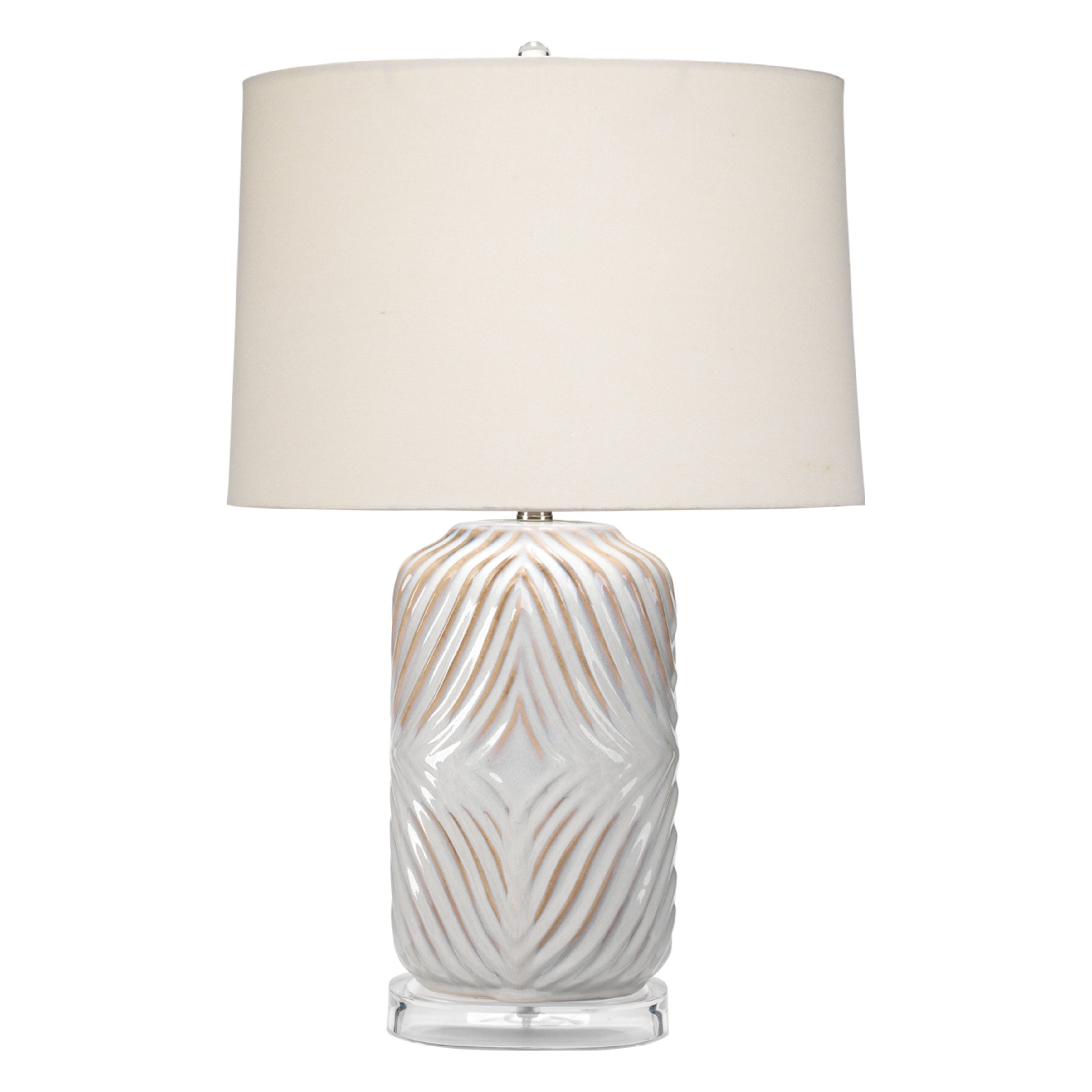 Harper Ceramic Table Lamp, White by Jamie Young