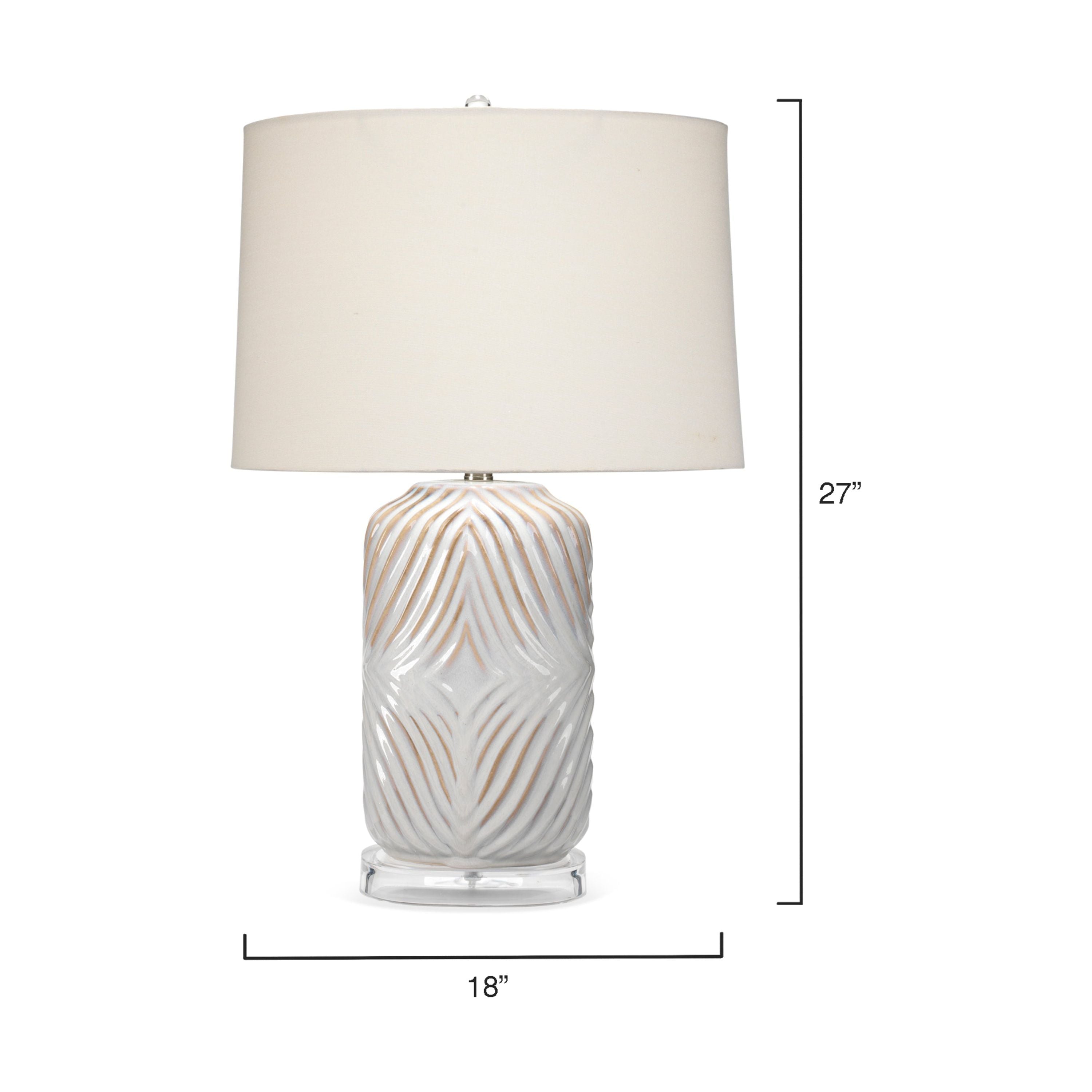 Harper Ceramic Table Lamp, White by Jamie Young