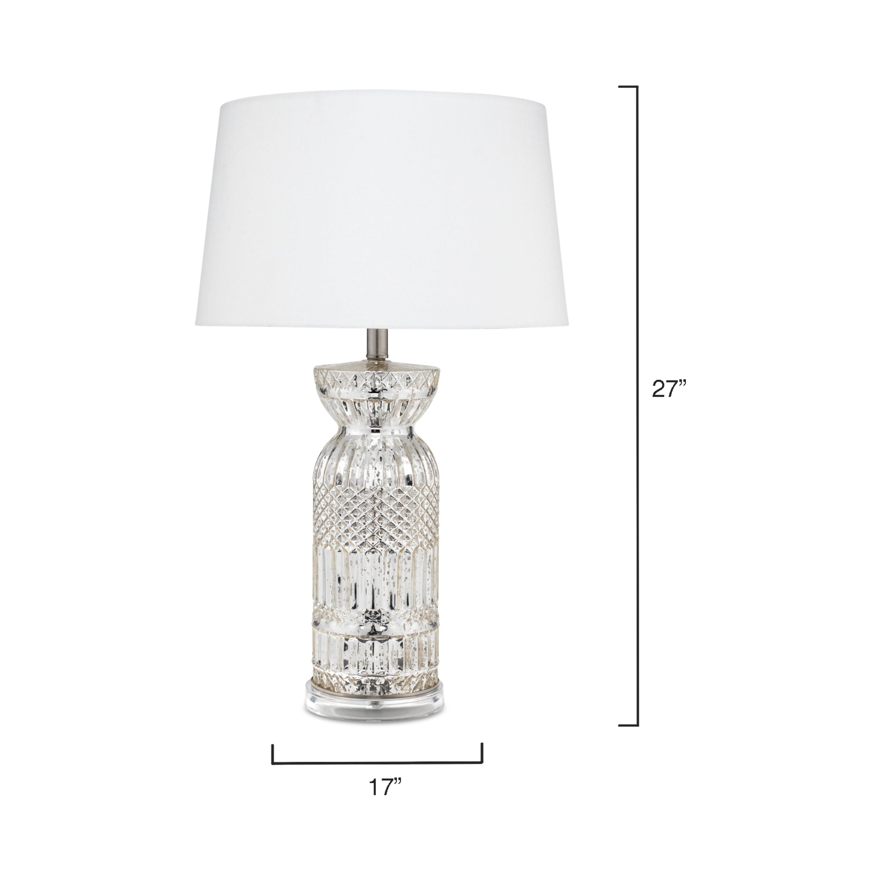 Isla Glass Table Lamp, Silver by Jamie Young