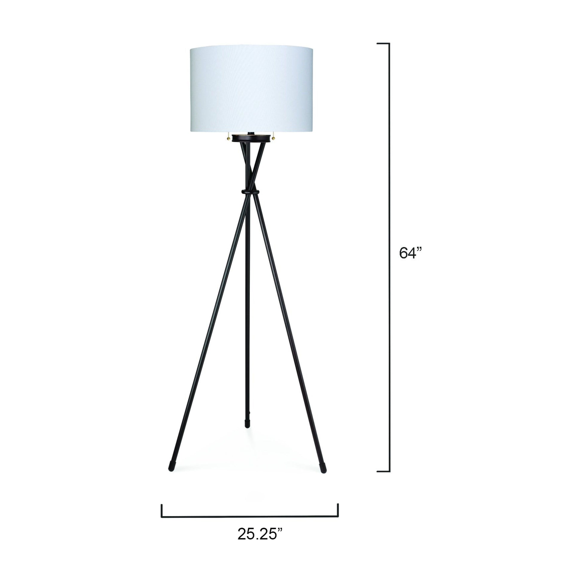 Manny Iron Tripod Floor Lamp, Bronze by Jamie Young