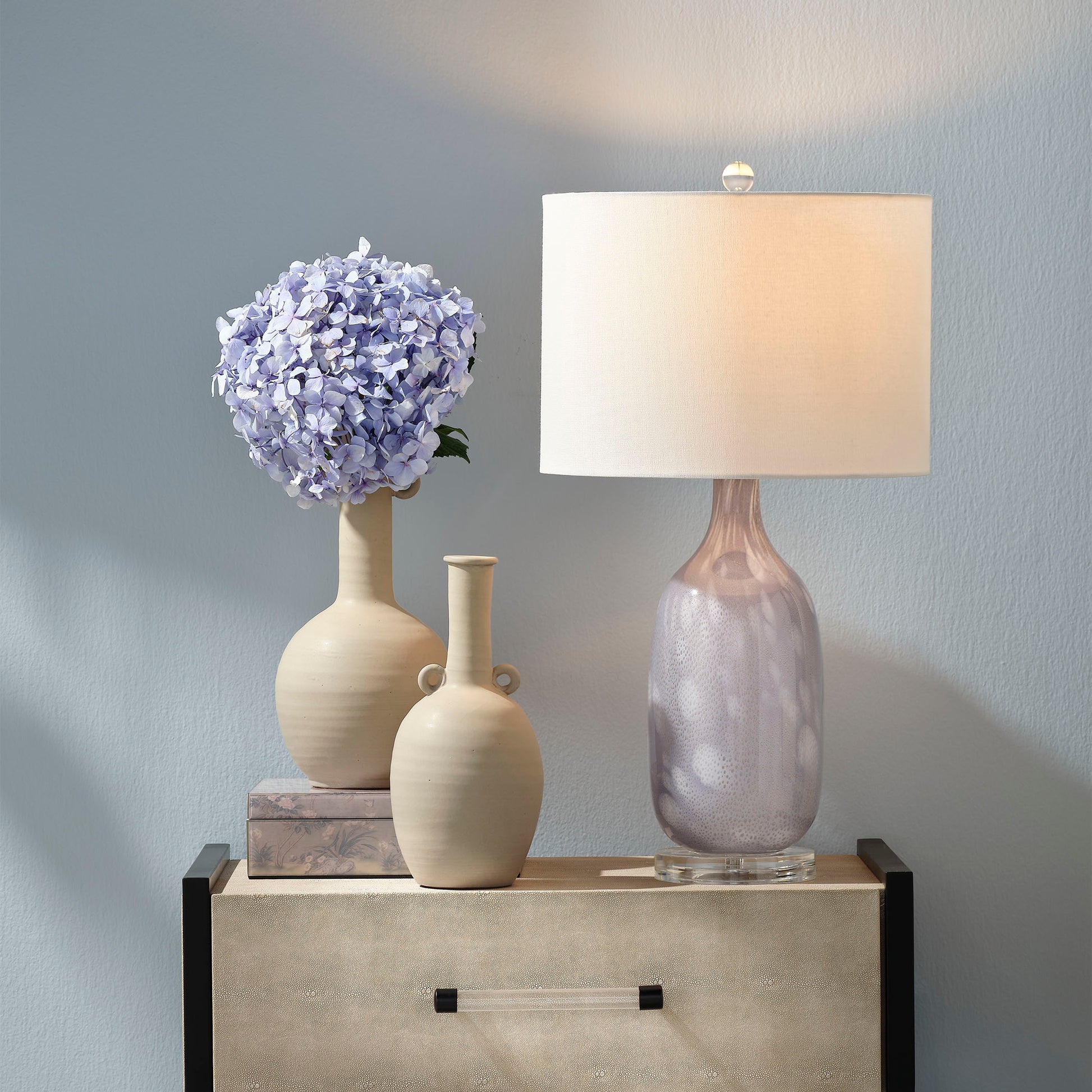 Maya Glass Table Lamp, Lavender by Jamie Young
