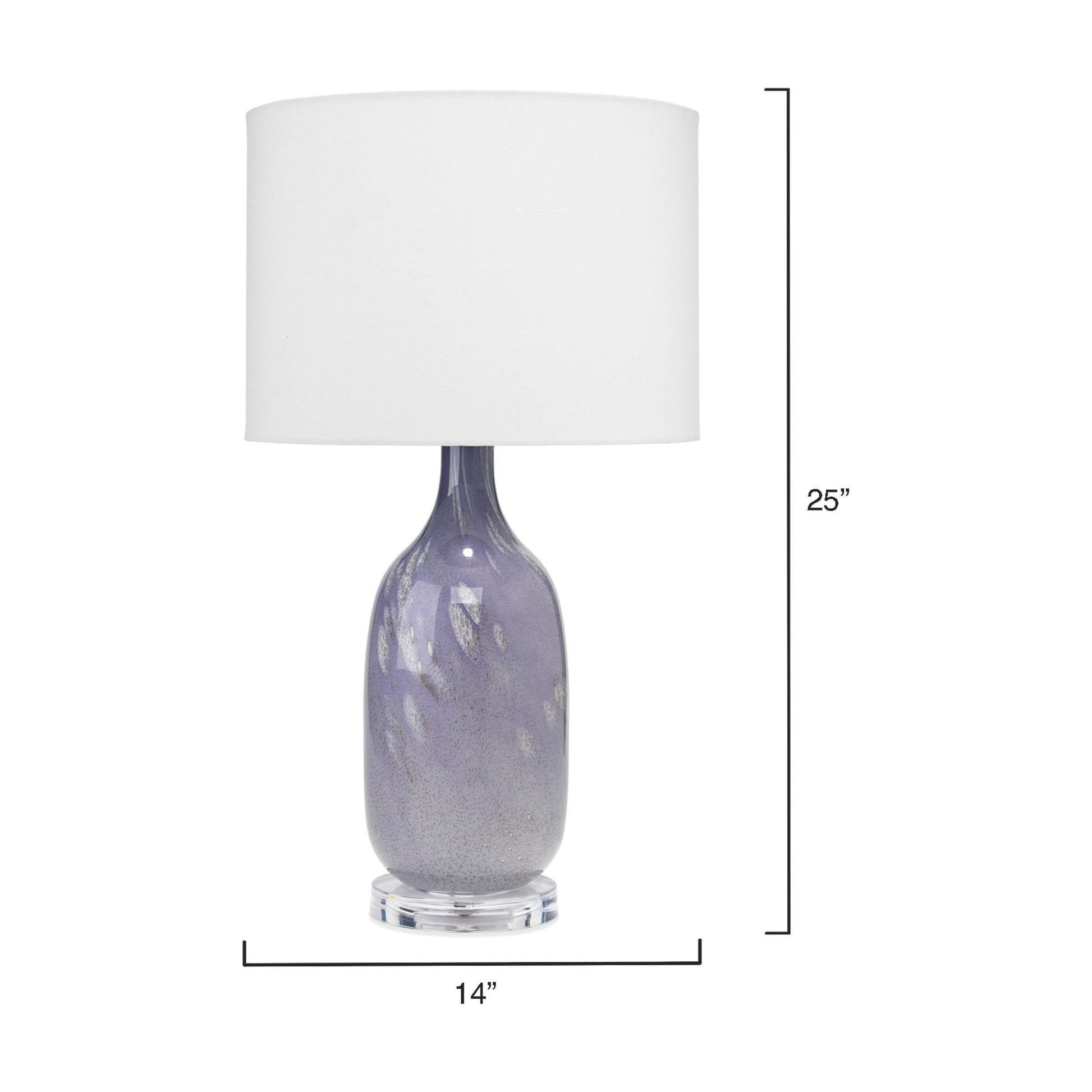 Maya Glass Table Lamp, Lavender by Jamie Young