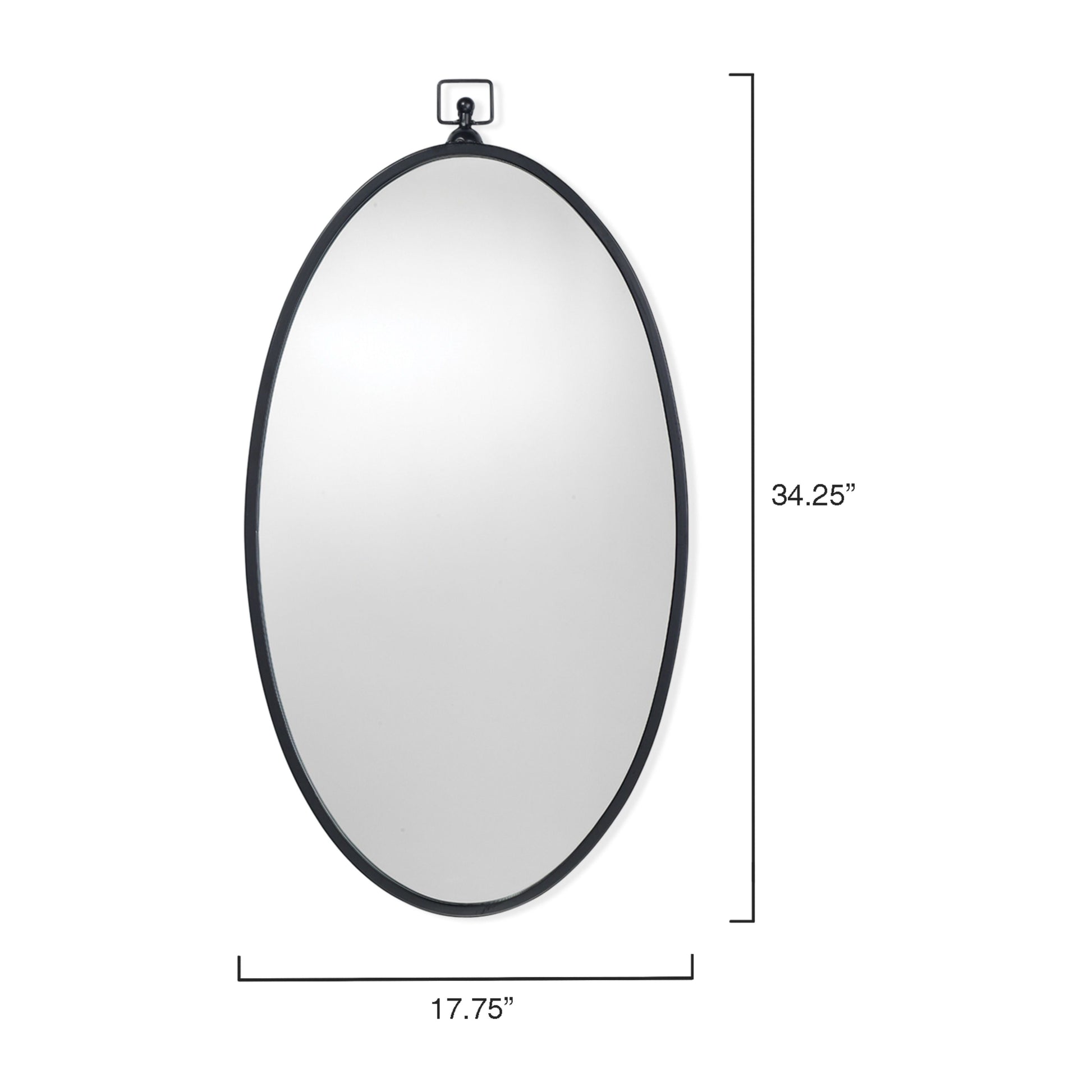 Wade Iron Oval Wall Mirror by Jamie Young