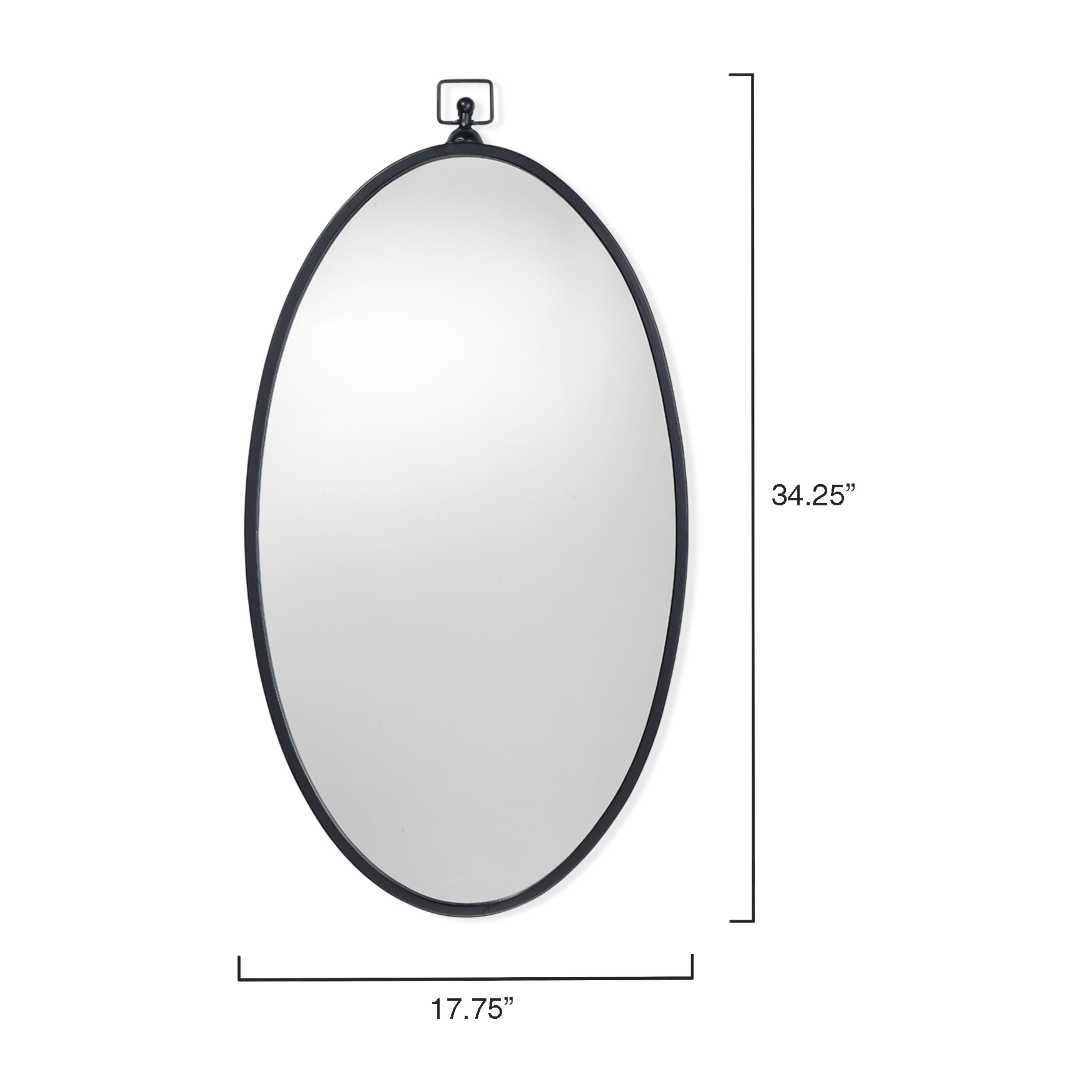 Wade Iron Oval Wall Mirror by Jamie Young